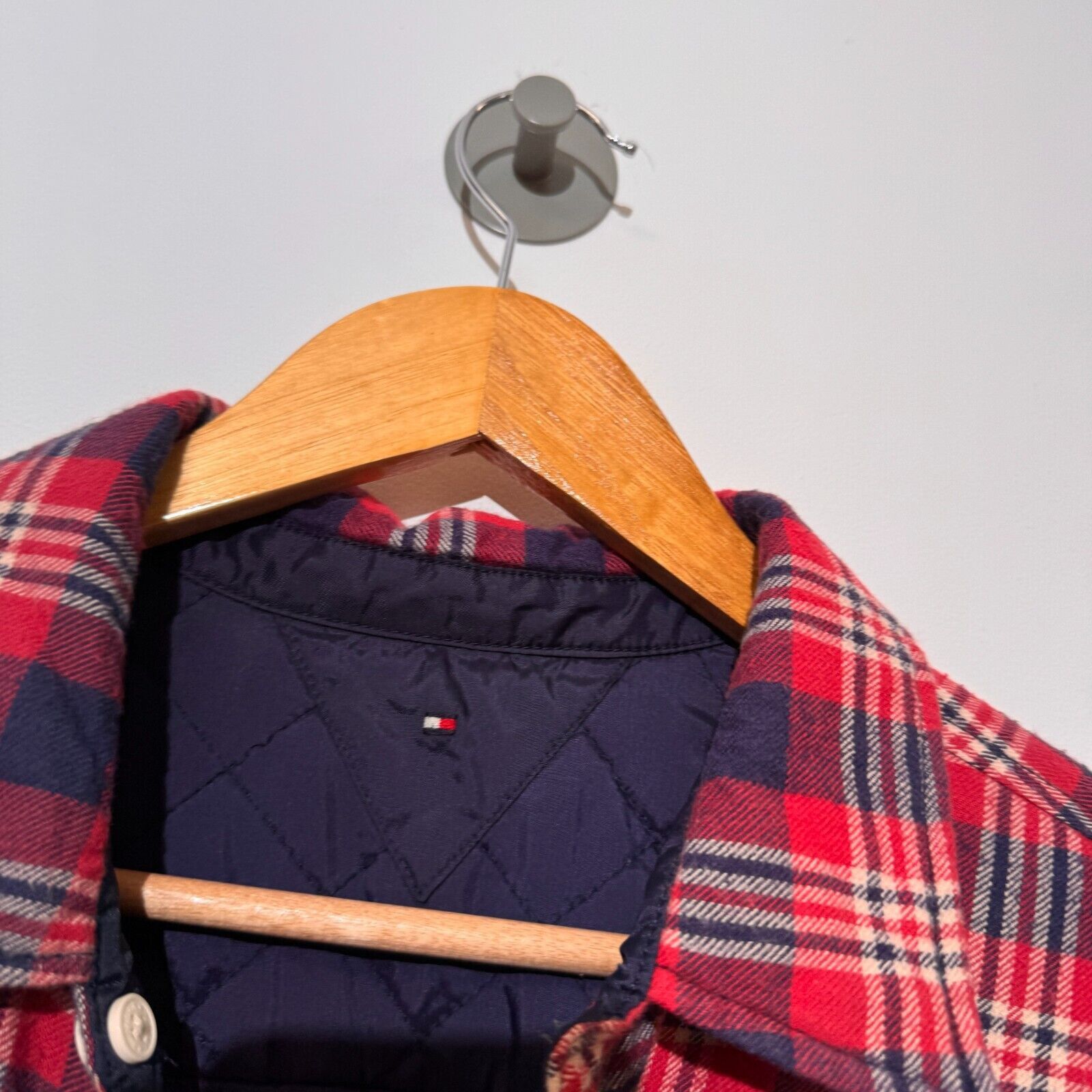 Tommy Hilfiger × Vintage Tommy Hilfiger Red Blue Polyester Cotton Jacket Size XS 90s Size US XS / EU 42 / 0 - 9 Thumbnail