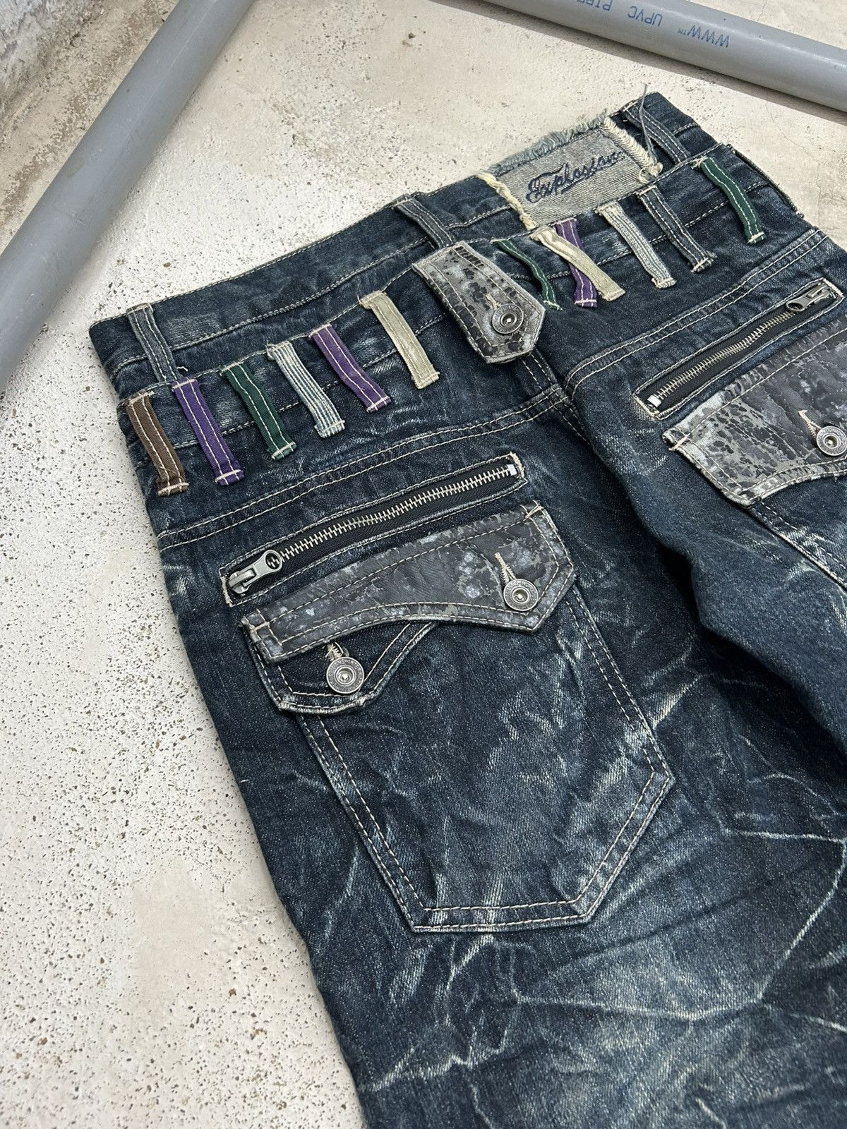 Japanese Brand Y2k Baggy Jeans Explosion Brand Clawn Marks Design Size US 30 / EU 46 - 14 Thumbnail