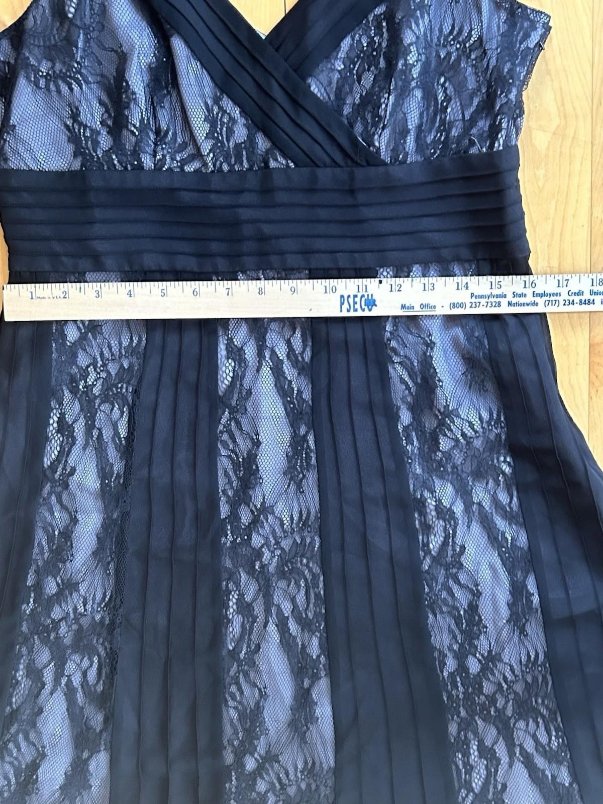 Other Ann Taylor Loft Black Sheer Lace Dress 12P Gray Satin Liner Size XL / US 12-14 / IT 48-50 - 8 Thumbnail