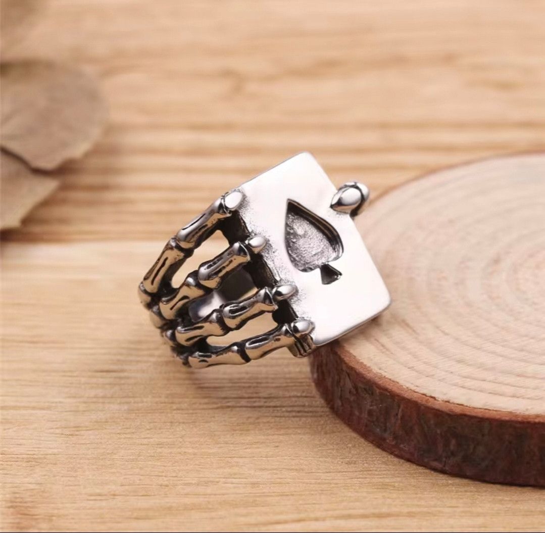 Japanese Brand × Jewelry × Vintage Spades Card Poker Ring Size 8 9 10 11 12 13 Size ONE SIZE - 4 Thumbnail