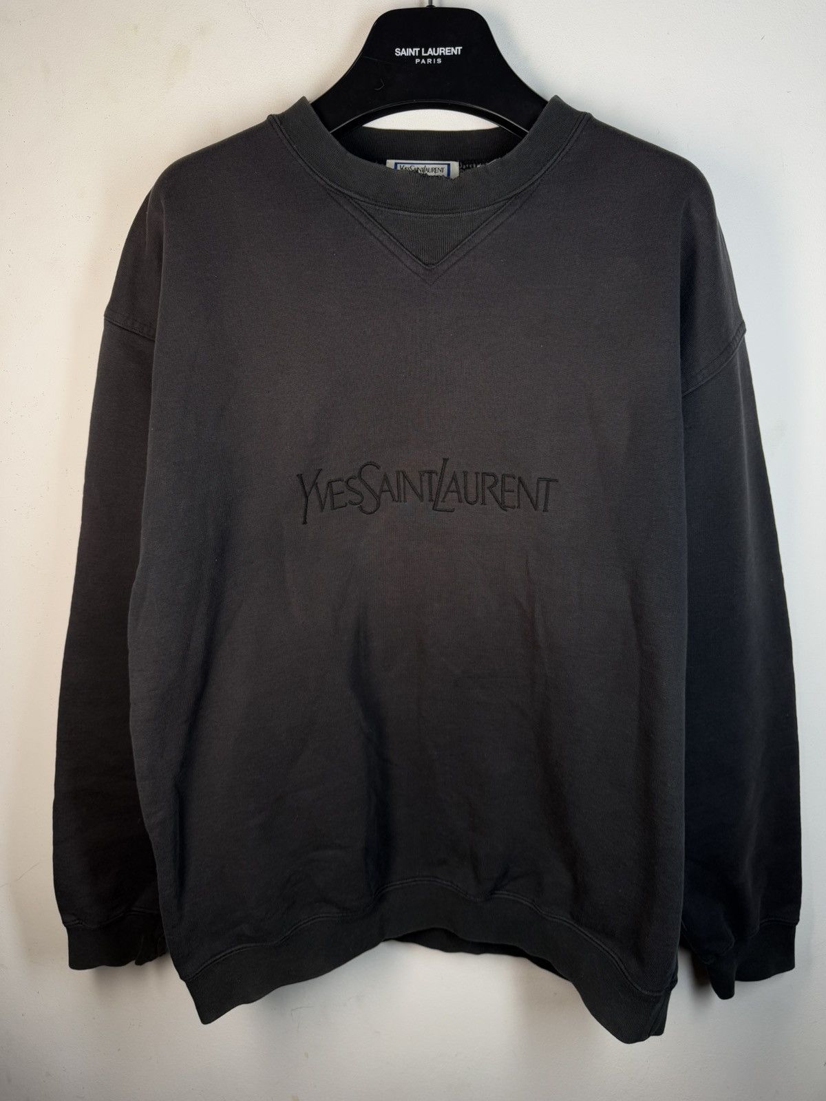 90s Big Logo YSL Sweatshirt Vintage Sweater Crewneck 90s