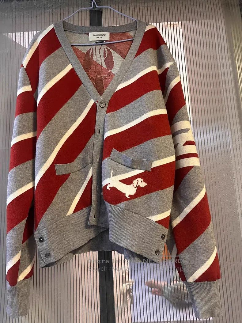 Thom Browne Thom Browne Striped Knit Cardigan Size US XL / EU 56 / 4 - 1 Thumbnail