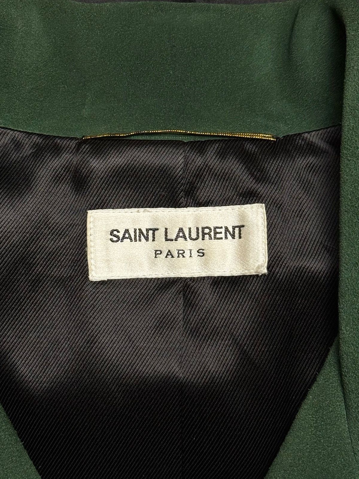 Saint Laurent Paris Saint Laurent suede trucker green jacket Size XS / US 0-2 / IT 36-38 - 4 Thumbnail