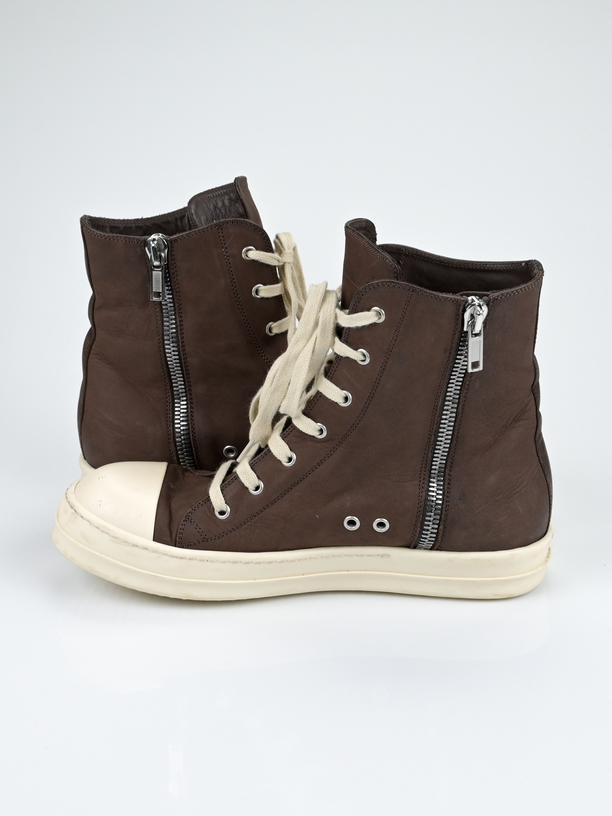 Rick Owens Mainline Leather High Top Ramones Size US 10 / EU 43 - 6 Thumbnail