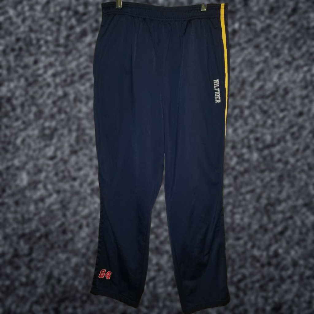 VINTAGE Tommy Hilfiger Athletics Sweatpants Trackpants Mens XL Blue Sweatpants Ankle Zipper Drawstring Elastic Waist Sport Pants Athleisure