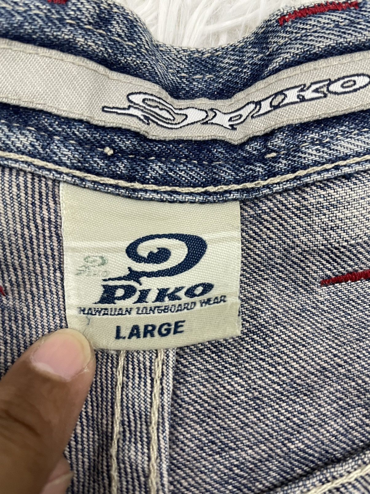 Japanese Brand Piko Hawaiian Carpenter Cargo Jeans Pant Size US 32 / EU 48 - 18 Thumbnail