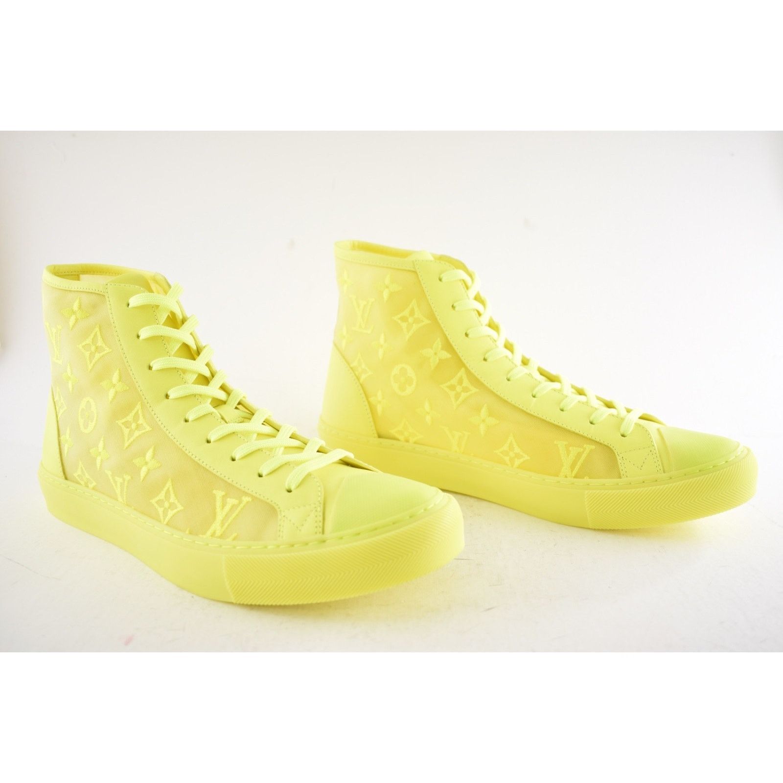 Louis Vuitton Louis Vuitton Luxembourg Tattoo Yellow Monogram High Top Size US 10 / EU 43 - 3 Thumbnail