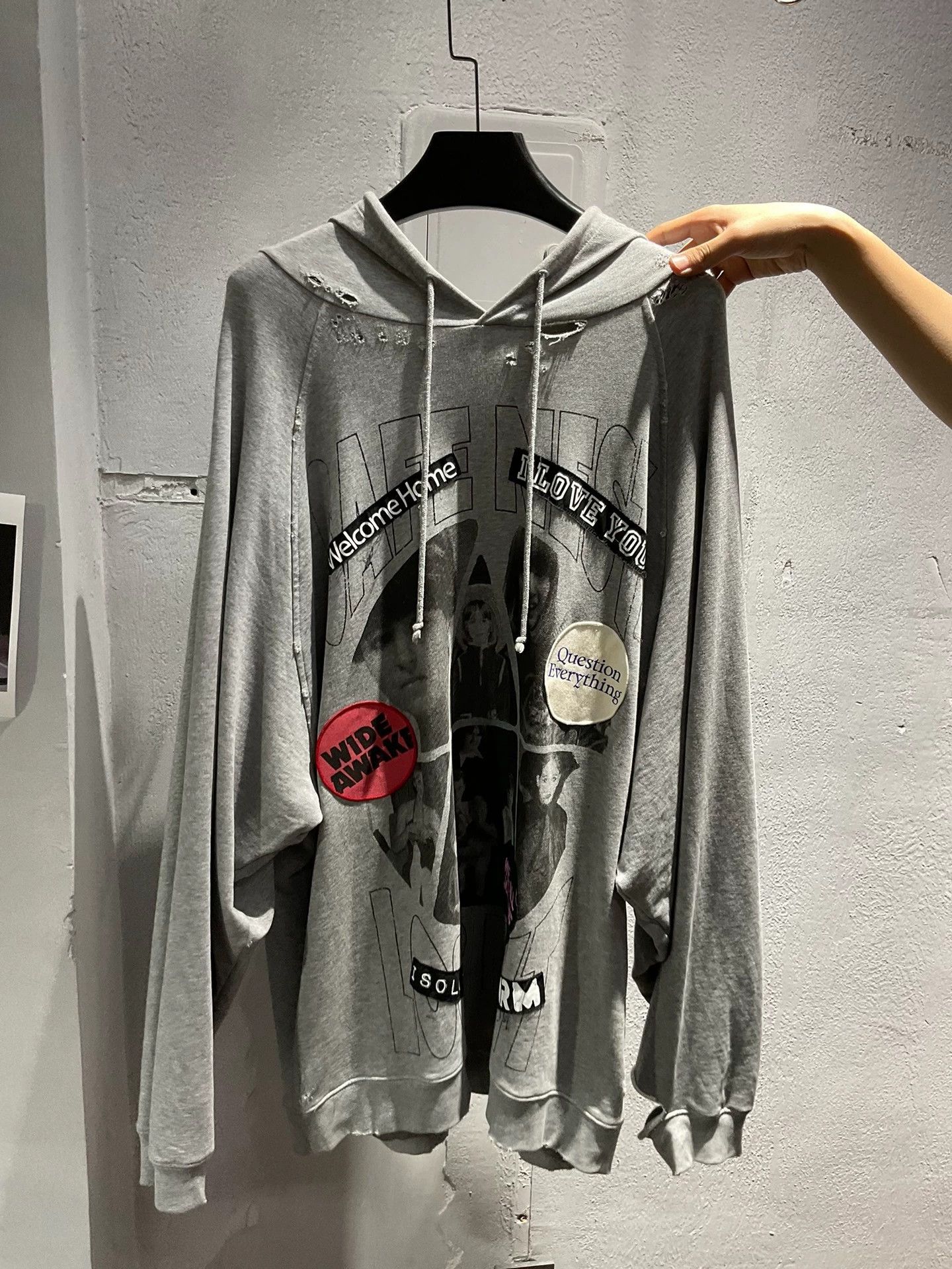 Raf Simons Raf Simons 21ss employee photo damages hoodie -DMC 