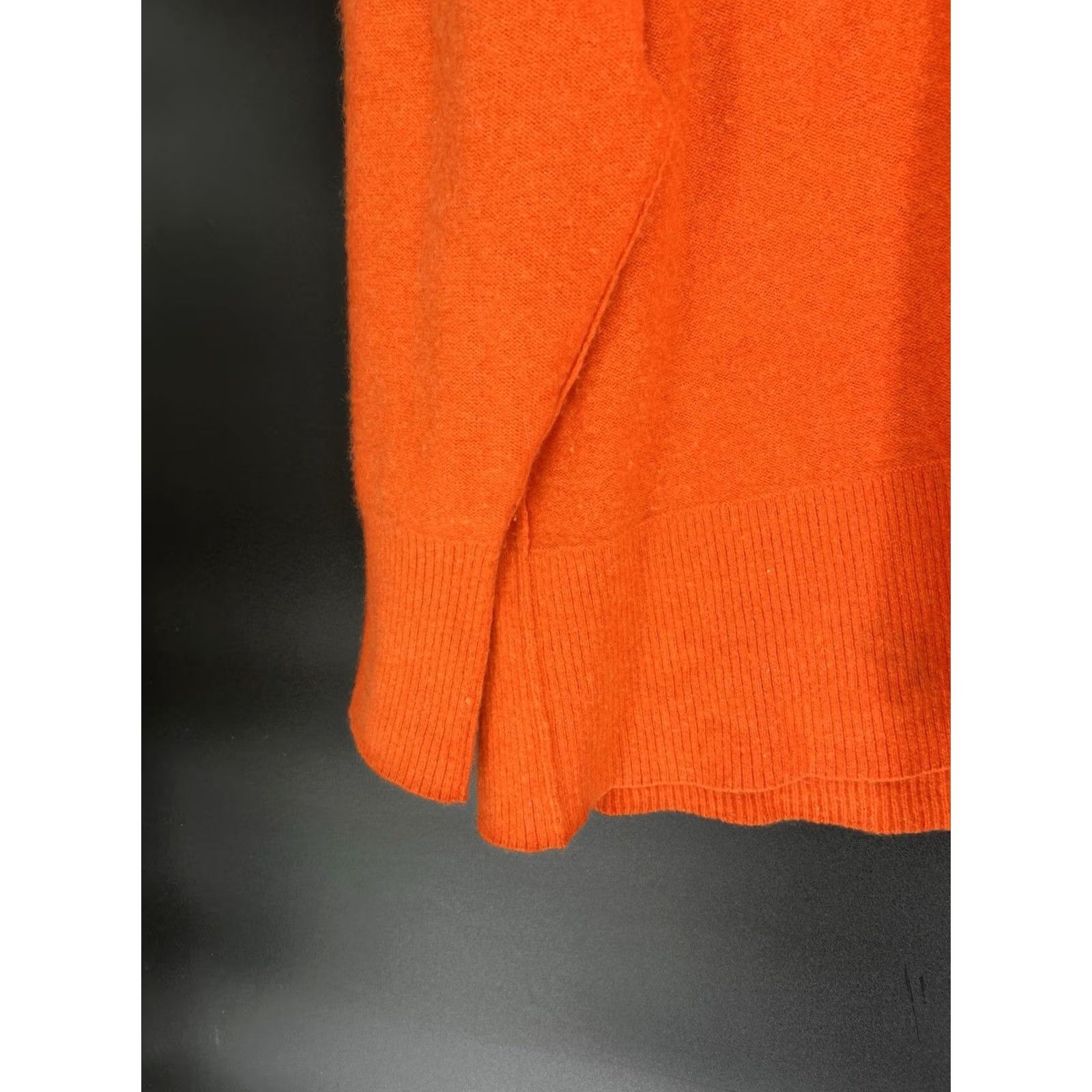 Free People Free People Easy Street Pullover Sweater XS Orange Long Sleeve Mock Neck Womens Knit Solid All Seasons Fall Spring Summer Winter Size XS Size XS / US 0-2 / IT 36-38 - 7 Thumbnail
