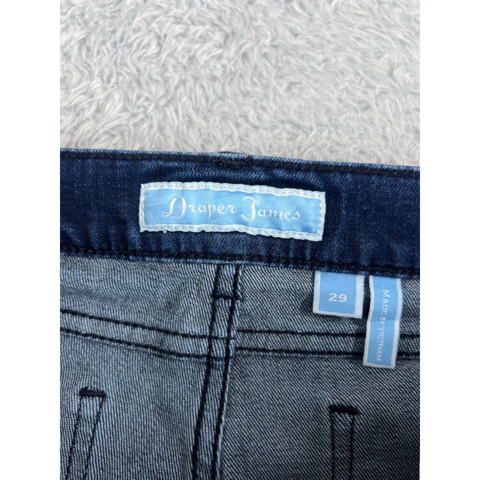 Vintage Draper James Jeans Womens 29 Blue Denim Straight Dark Wash Cotton 28x29 Jeans Brand Draper James Womens Jeans Dark Wash 29in Inseam 29 Size 29" - 6 Thumbnail