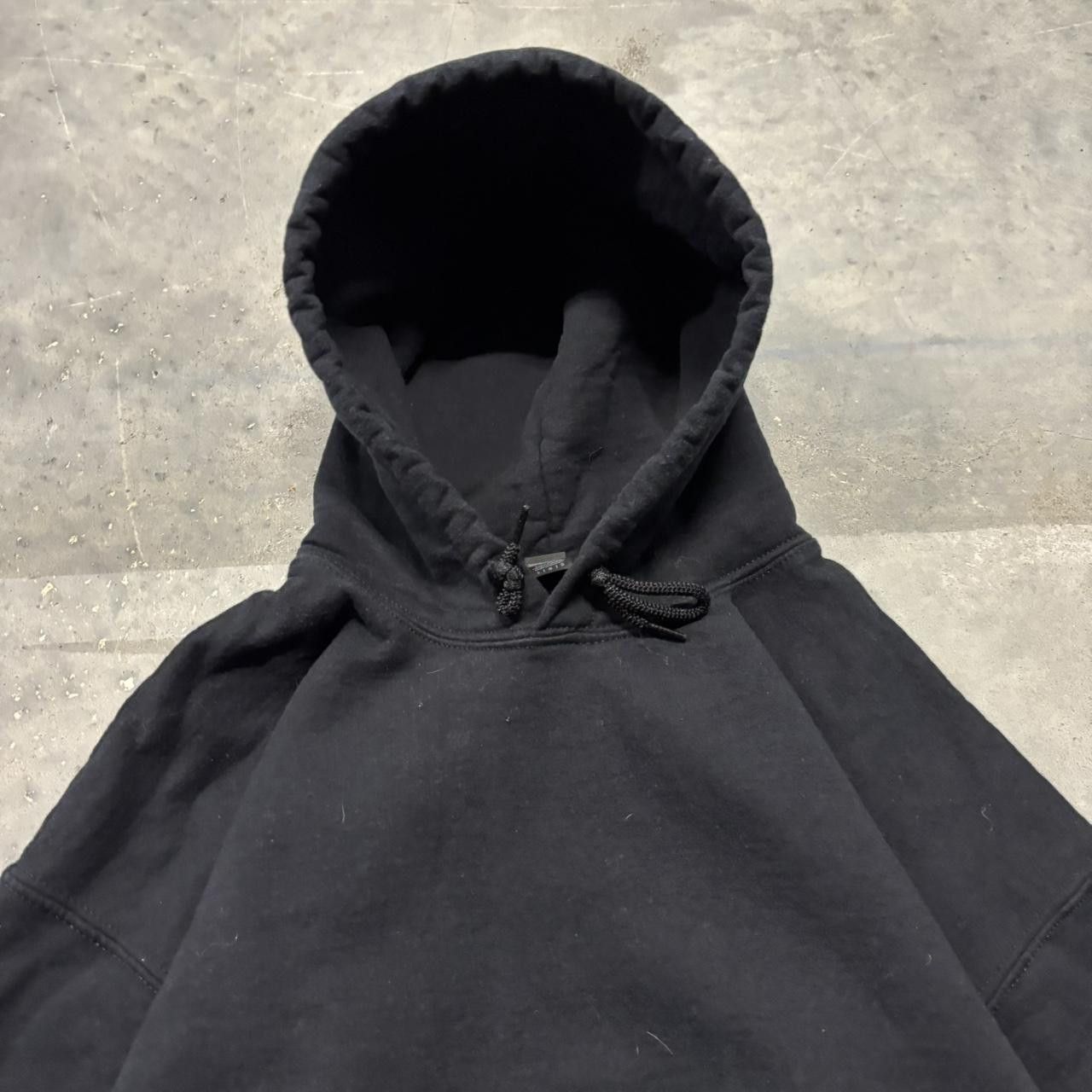 Russell Athletic × Vintage Crazy Vintage Y2K/2000s Black Blank Russell Style Essential Hoodie! Size US L / EU 52-54 / 3 - 2 Thumbnail