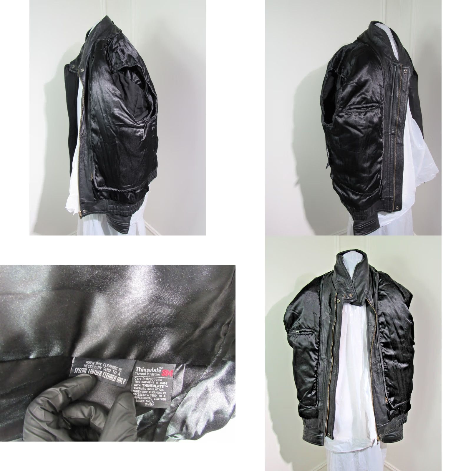 Wilson VINTAGE Wilson Black Leather Bomber Jacket Size L with Detachable Thinsulate Lining Mens Size US L / EU 52-54 / 3 - 9 Thumbnail