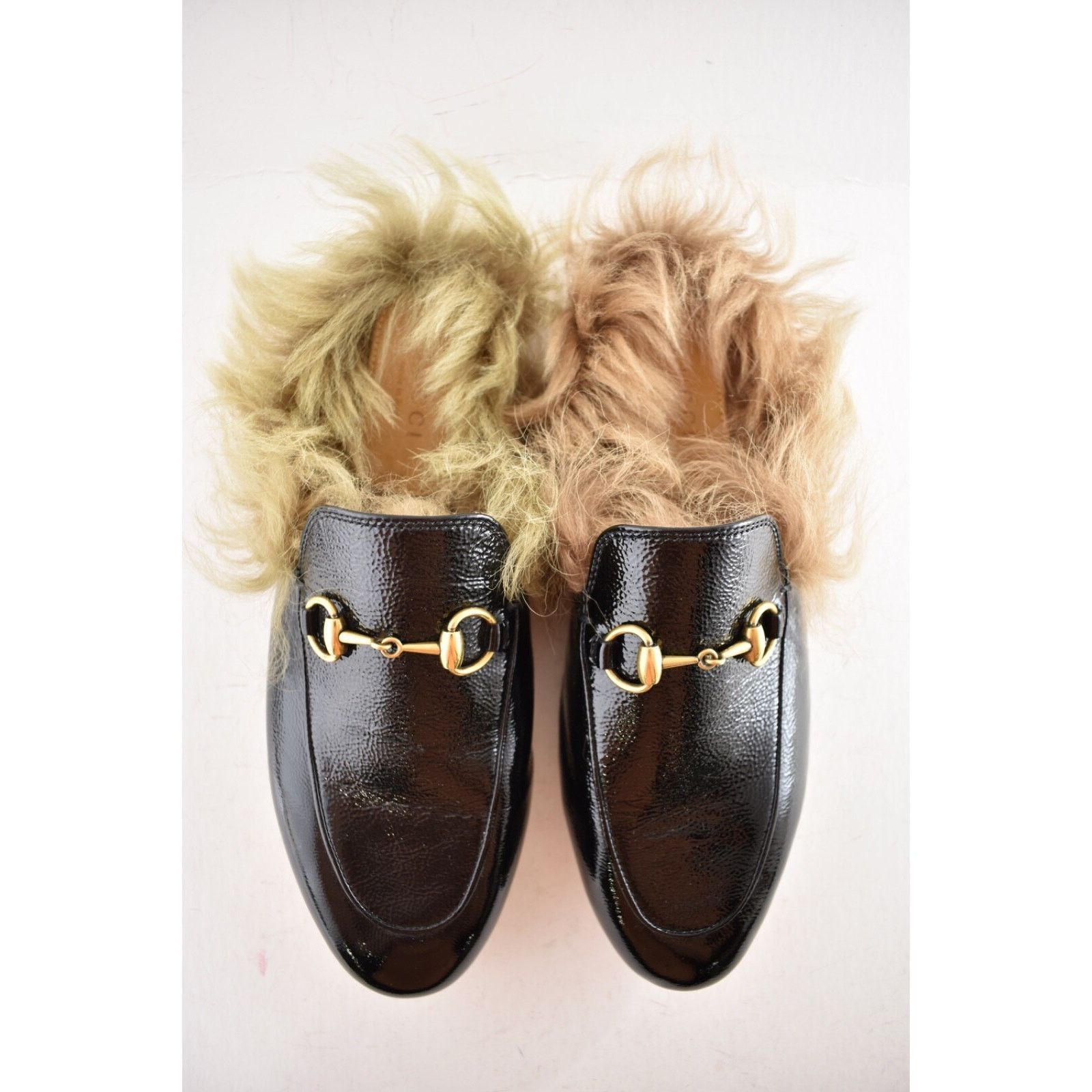 Gucci Gucci Princetown Black Patent Leather Fur Loafer Slide Slip Size US 6 / IT 36 - 8 Thumbnail