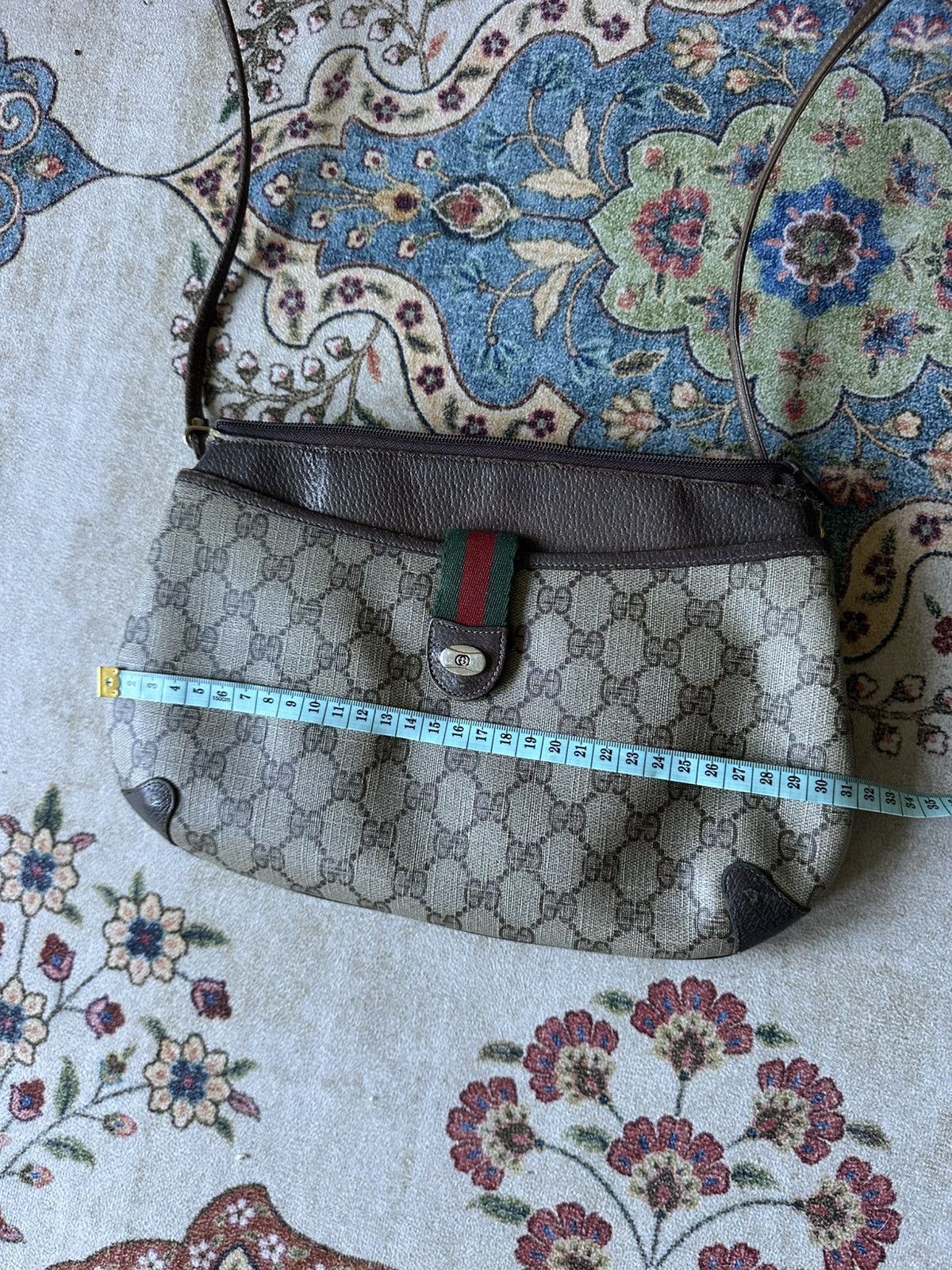 Gucci Vintage GUCCI GG Supreme Web Sherry Line Shoulder Bag Size ONE SIZE - 24 Thumbnail