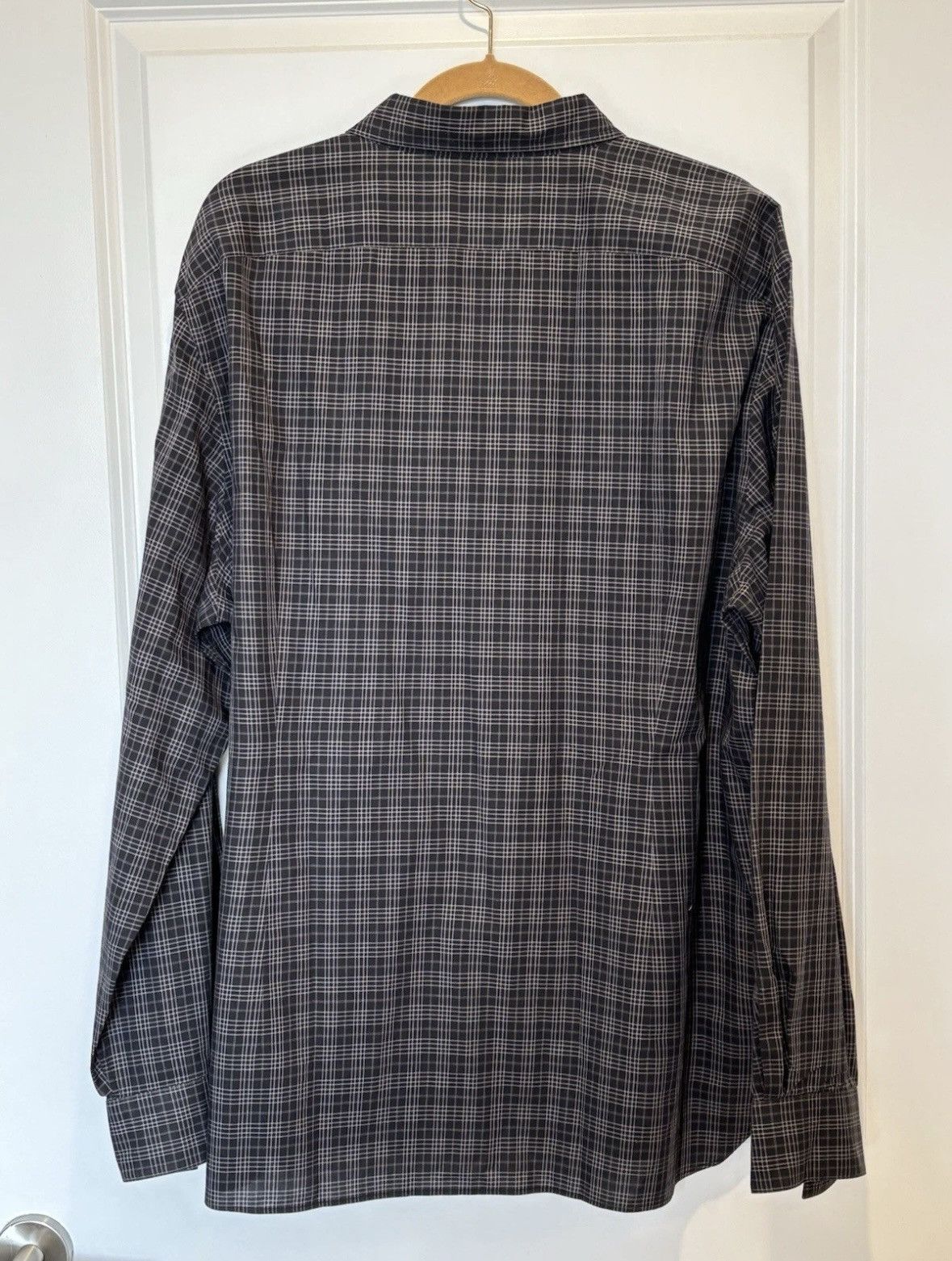 John Varvatos NWT John Varvatos Shirt 2XL XXL Button Up Coal Gray Check Size US XXL / EU 58 / 5 - 2 Thumbnail