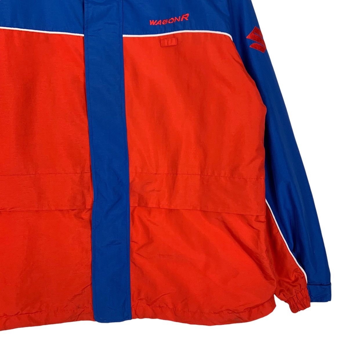 Vintage SUZUKI WAGON R Red Blue Coloblock Jacket #1272-C57 Size US L / EU 52-54 / 3 - 6 Thumbnail