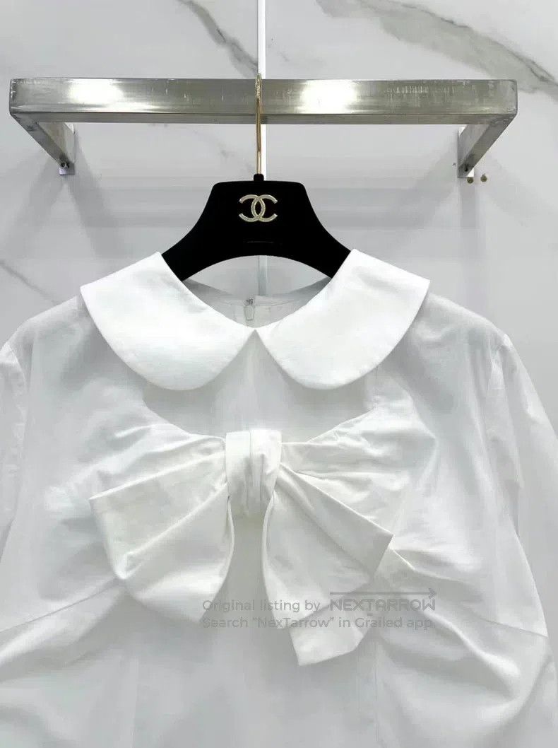 Comme des Garcons Comme Des Garcons White Peter Pan Collar Shirt Size M / US 6-8 / IT 42-44 - 5 Thumbnail