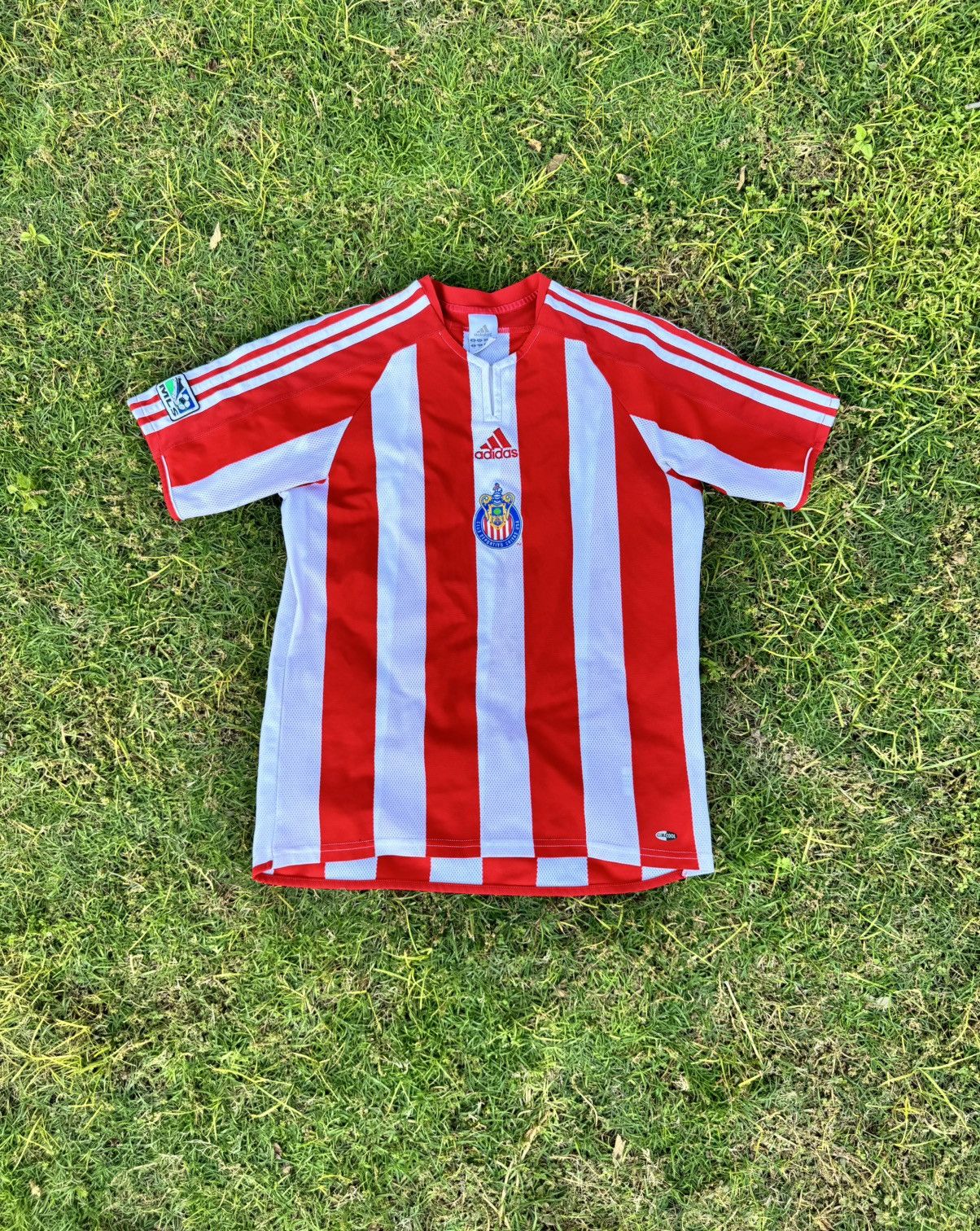 Adidas VTG Chivas Guadalajara Soccer Jersey 2005 Adidas Stripes MLS Size US XL / EU 56 / 4 - 1 Thumbnail