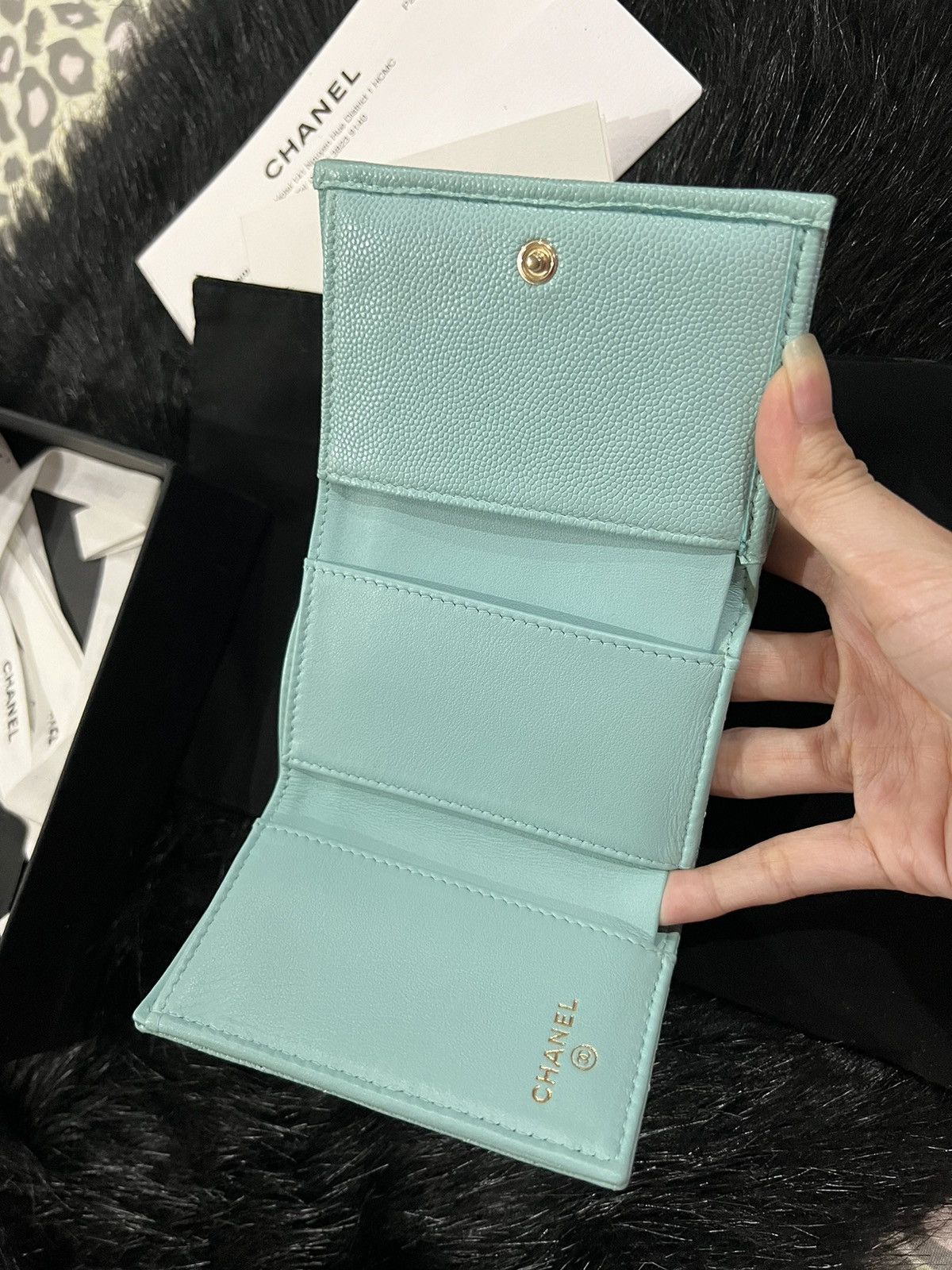 Chanel Chanel Tiffany blue classic flap small wallet Size ONE SIZE - 5 Thumbnail