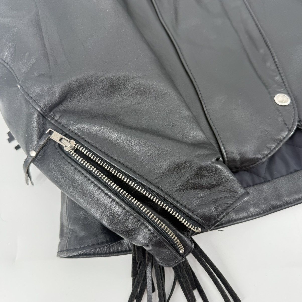 Harley Davidson Vintage Harley-Davidson Women Mirage Leather Fringe Jacket Size L / US 10 / IT 46 - 4 Thumbnail