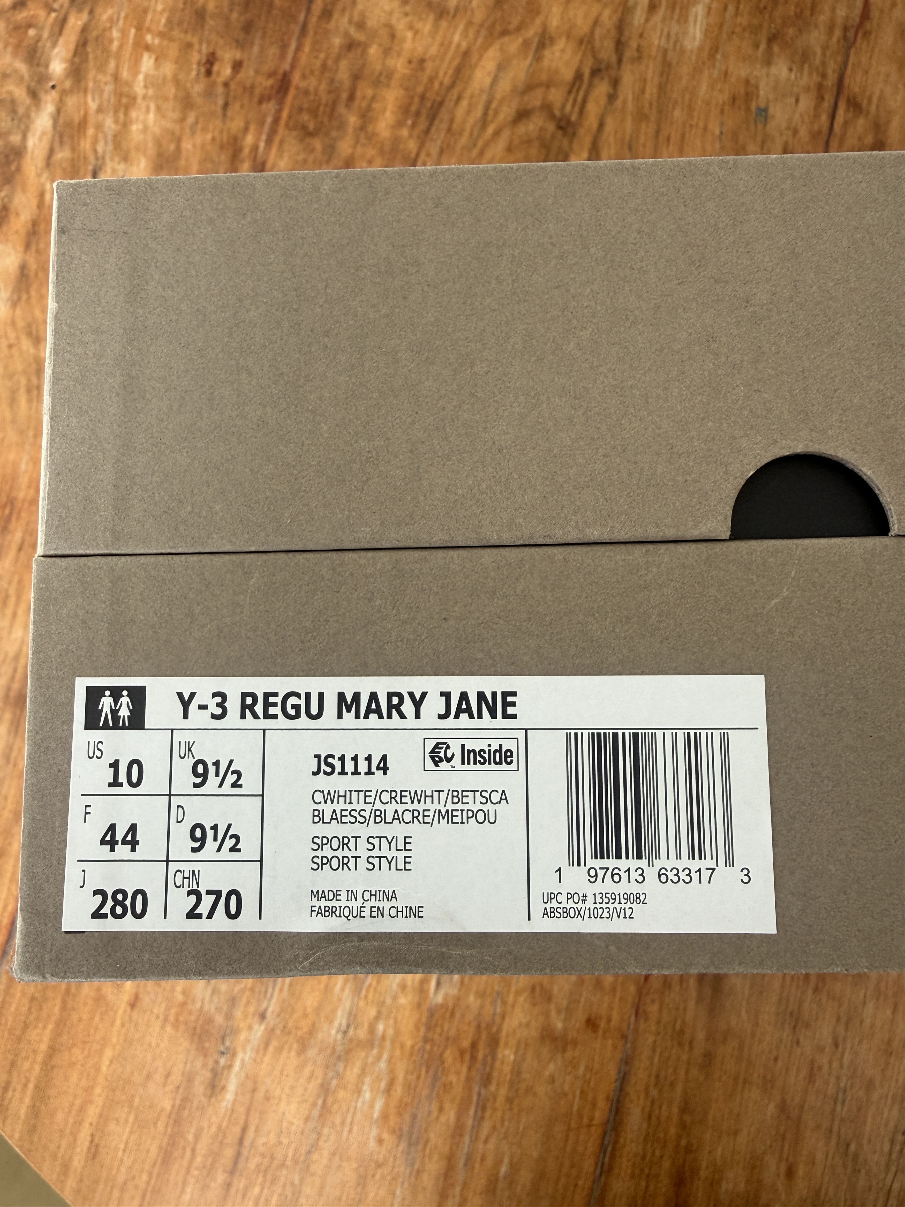 Y-3 Y-3 REGU MARY JANE 'WHITE SCARLET' Size US 10 / EU 43 - 4 Thumbnail
