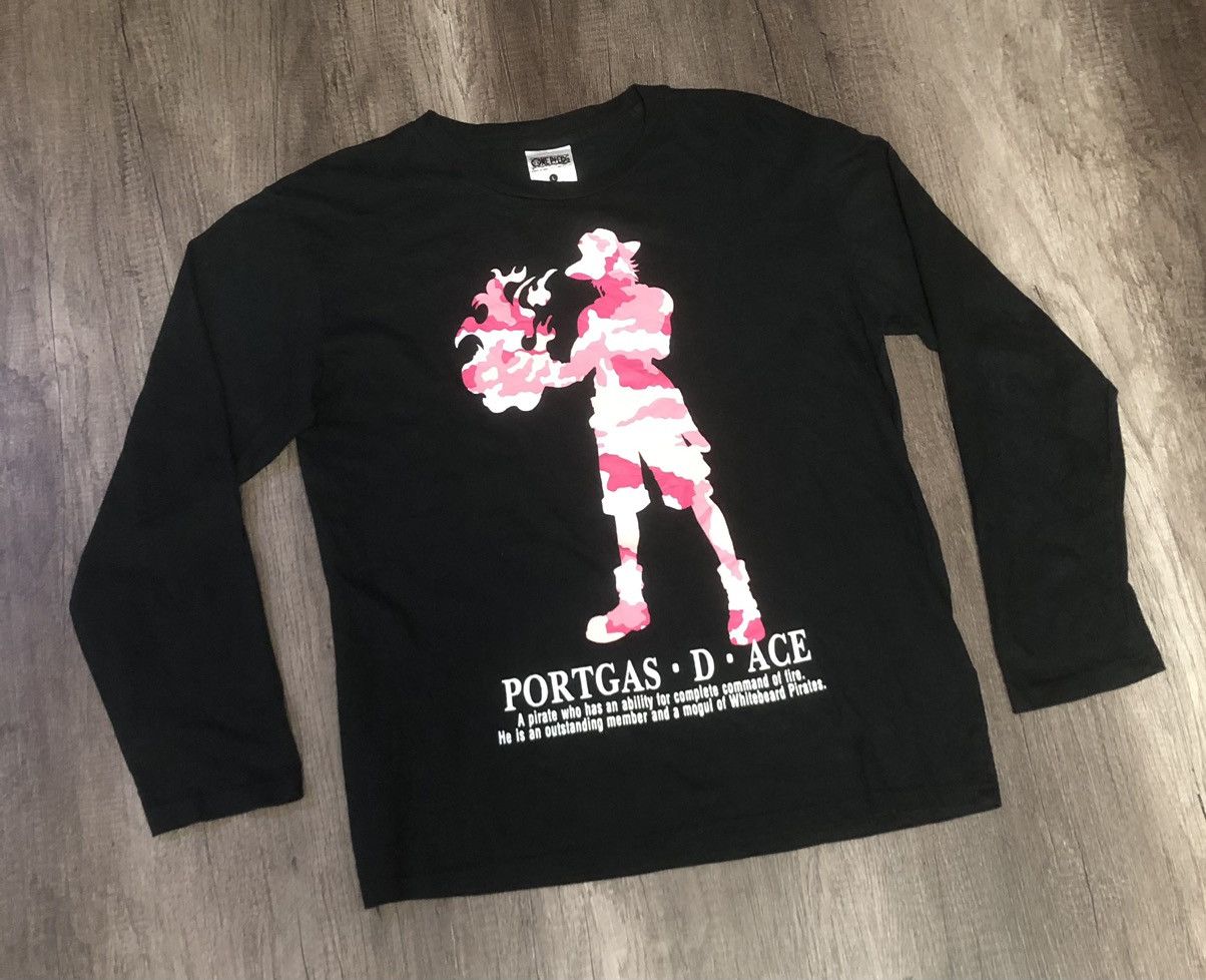 Japanese Brand × One Piece One Piece Portgas D Ace Camo Long Sleeve Shirt Size US L / EU 52-54 / 3 - 3 Thumbnail