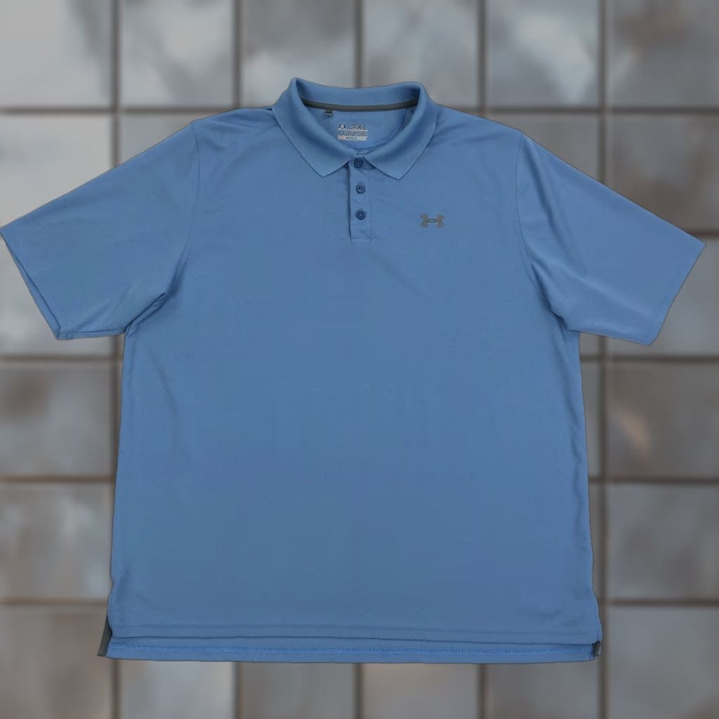 Under Armour Under Armour Men's 2XL Loose Fit HeatGear Polo Shirt Blue Short Sleeve Golf Gym Training Casual Performance Fabric Moisture Wicking Size US XXL / EU 58 / 5 - 1 Thumbnail