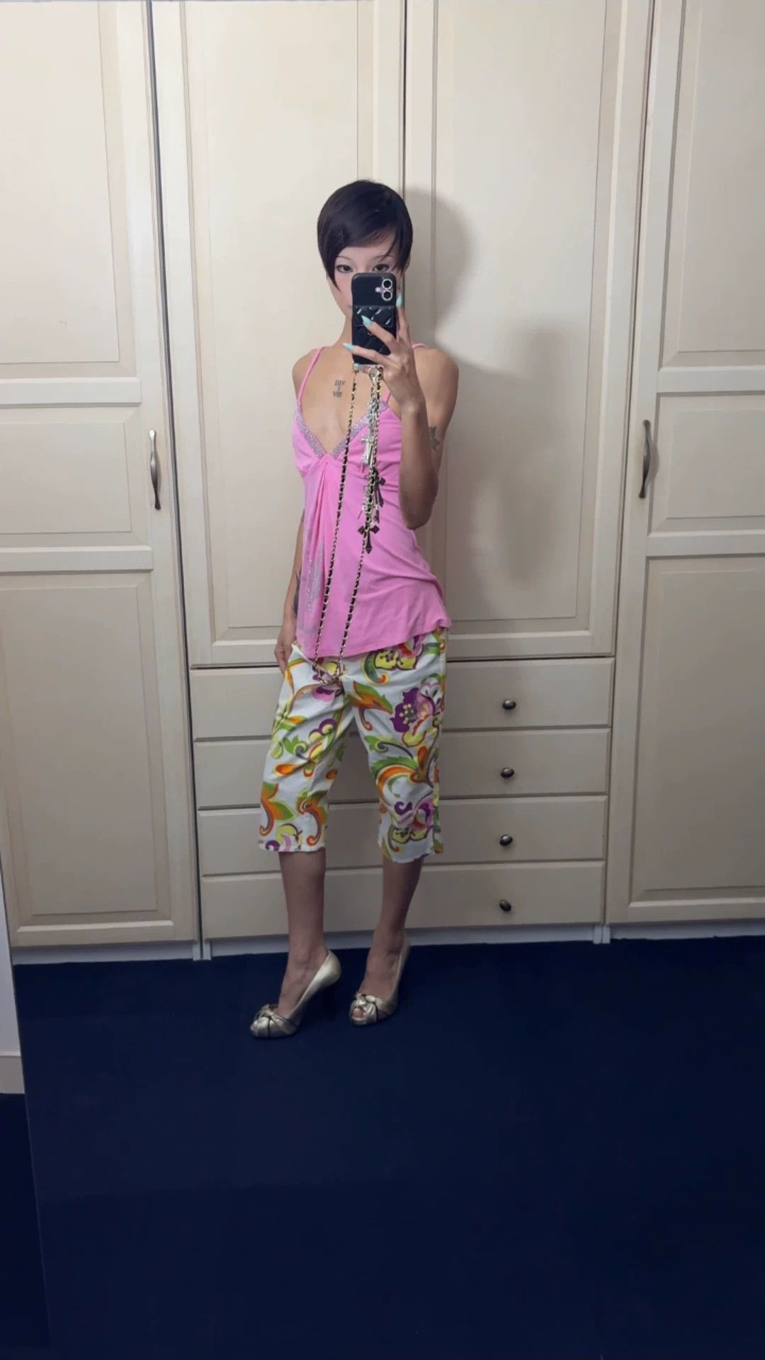 Escada ESCADA Vintage Rare Vibrant Y2K Floral 7/8 Pants 38 Size 26" / US 2 / IT 38 - 1 Thumbnail