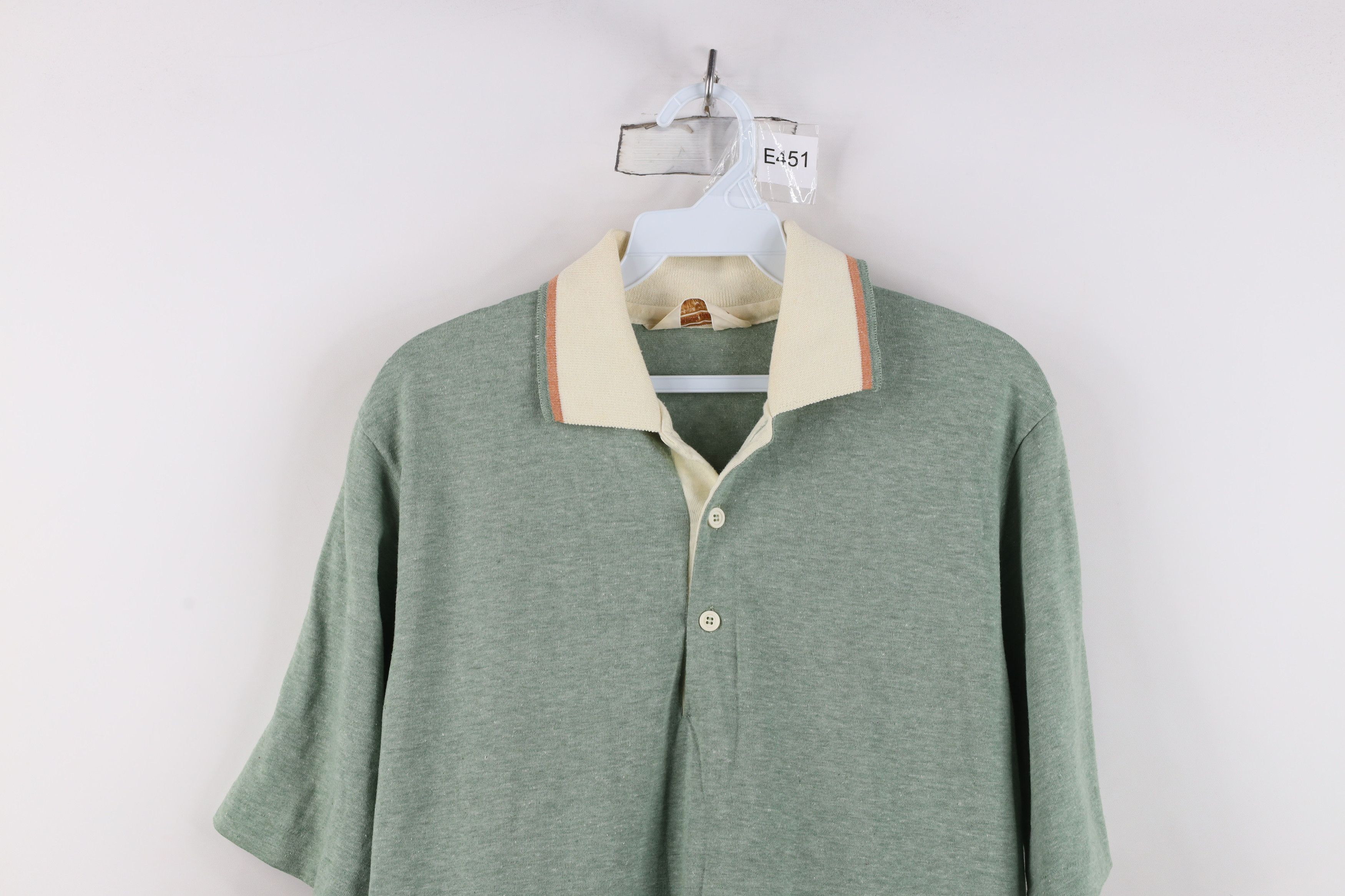 Vintage Vintage 70s Streetwear Jersey Collared Polo Shirt Green USA Size US M / EU 48-50 / 2 - 2 Thumbnail