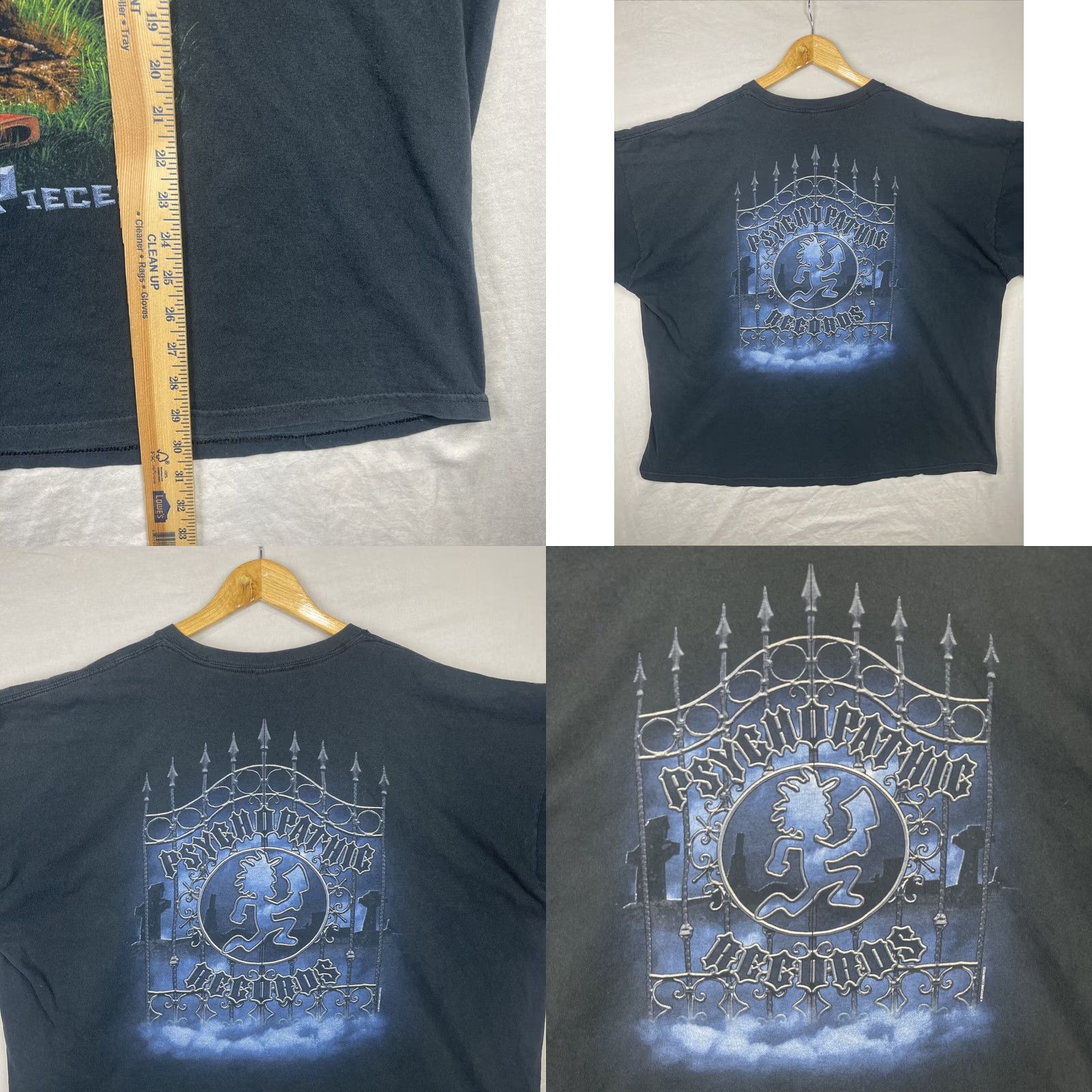Gildan VINTAGE Insane Clown Posse Shirt Mens 3XL Black Rest In Pieces ICP Psychopathic Records Size US XXL / EU 58 / 5 - 8 Thumbnail