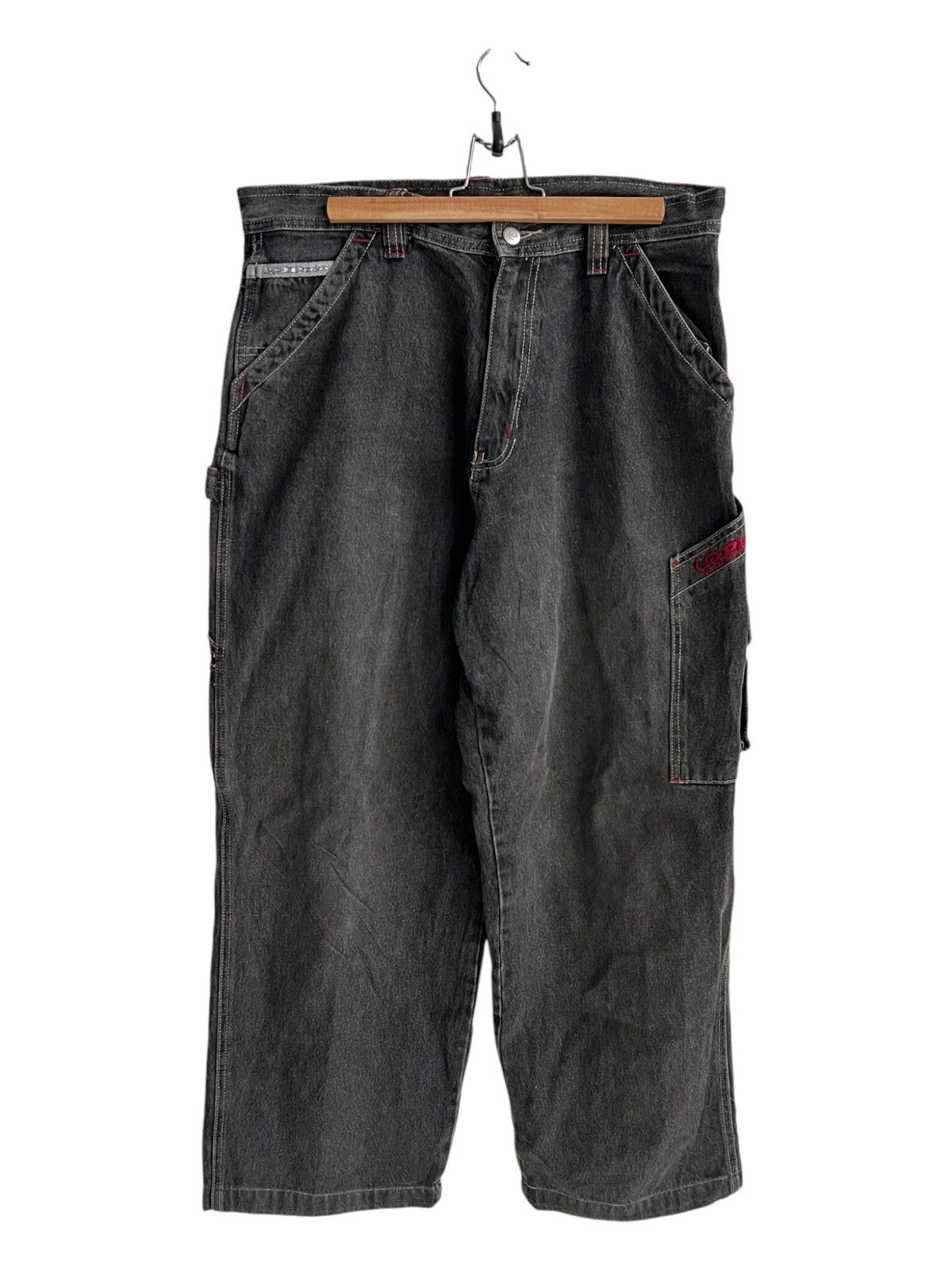Ecko Unltd. × JNCO × Sean John Y2K JNCO Style Piko Super Baggy Carpenter Jeans Denim Size US 34 / EU 50 - 2 Thumbnail