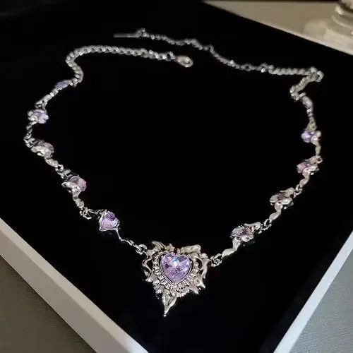 Other Electro Chain Crystal Purple Heart Silver Star Pop Fantasy Size ONE SIZE - 1 Thumbnail