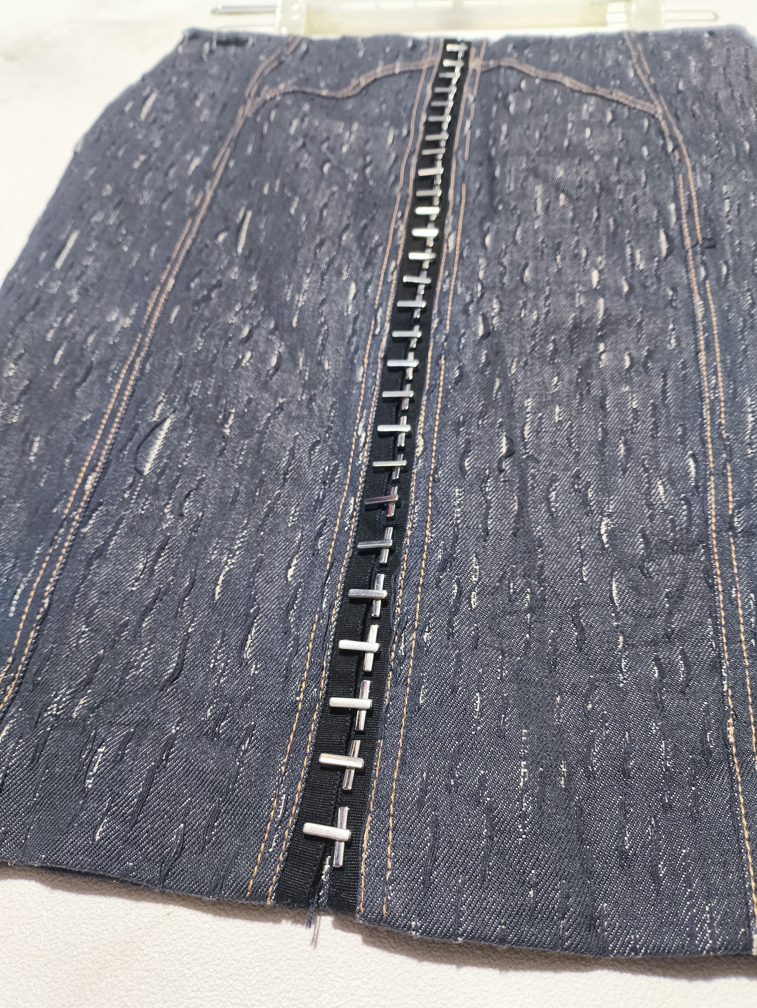 Versace Versace Denim Mini Skirt Size 38" / US 16 / IT 52 - 2 Thumbnail