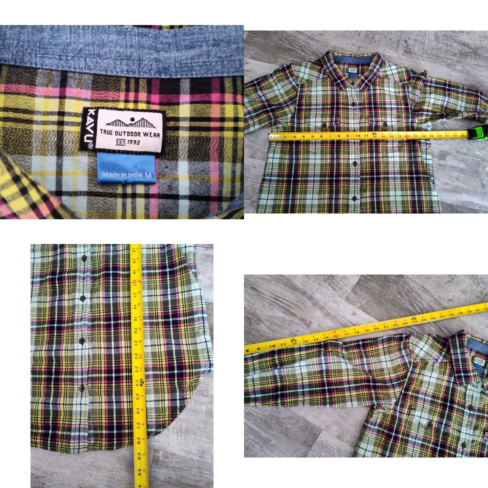 KAVU KAVU Women's Button-Up Flannel Shirt Long Sleeve Casual Travel Plaid Elbow Pads Flip Cuff Cotton M Multicolor Size M / US 6-8 / IT 42-44 - 8 Thumbnail