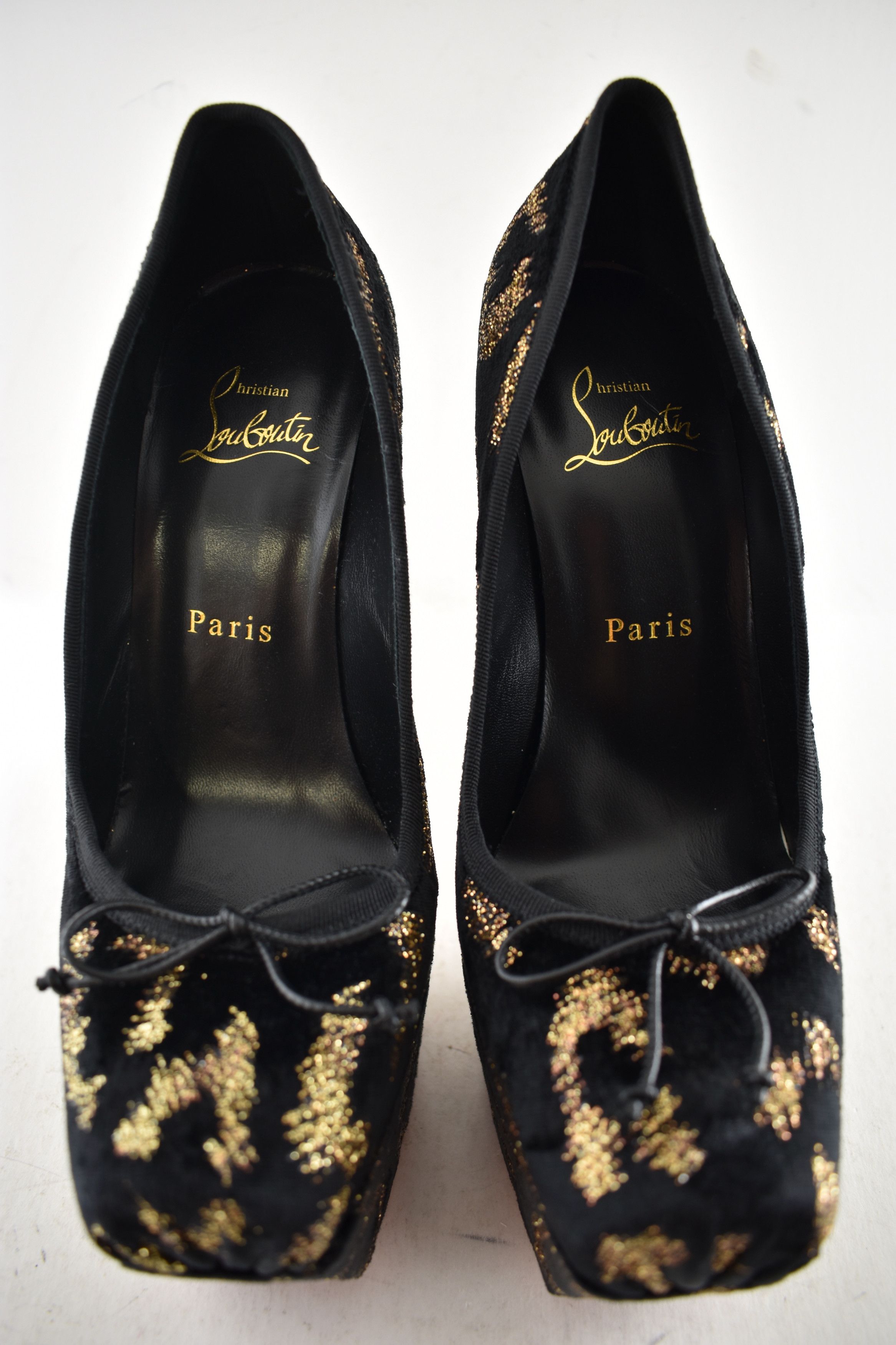 Christian Louboutin Cassia Nodo Alta 160 Black Platform Ballet Heel Pump 36 Size US 6 / IT 36 - 8 Thumbnail