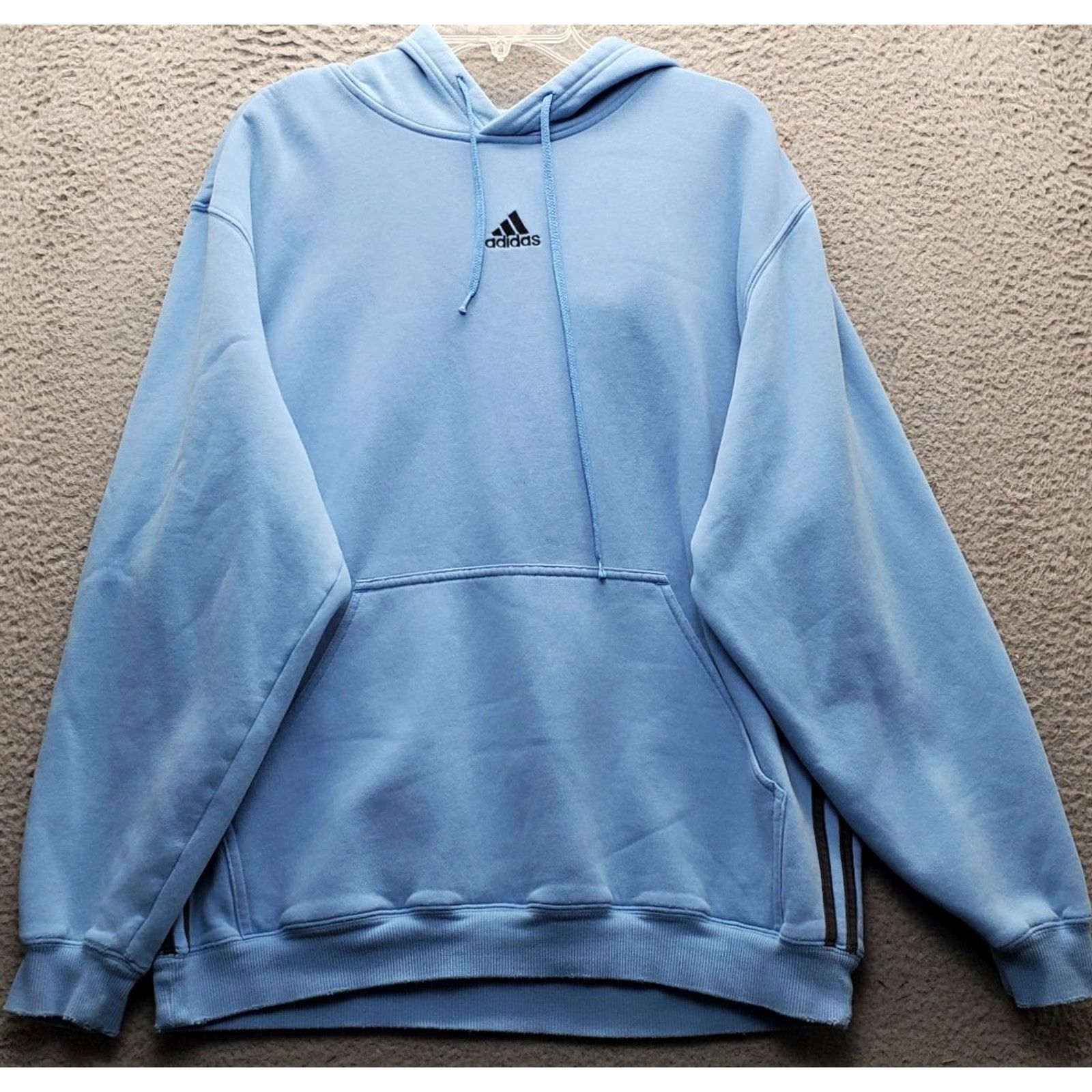 Adidas adidas Hoodie Men M Blue 3 Stripes Essentials Feel Cozy Fleece Long Sleeve Pullover Shirt Womens Men? Size US M / EU 48-50 / 2 - 2 Thumbnail