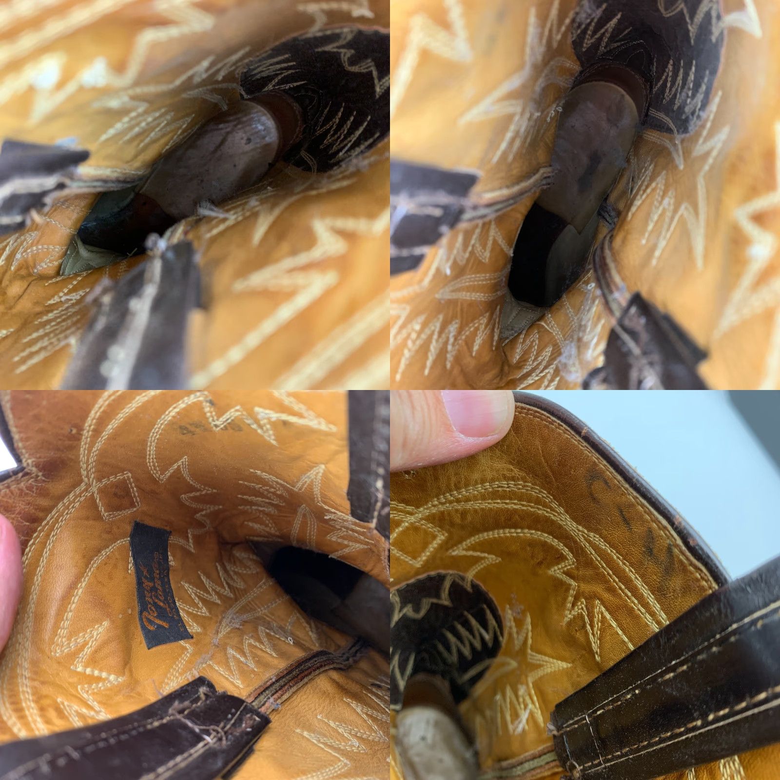 Tony Lama VINTAGE Tony Lama Boots Mens US 10 Cats Paw Dark Brown Leather Zipper Cowboy Western Shoes Mens Size US 10 / EU 43 - 8 Thumbnail