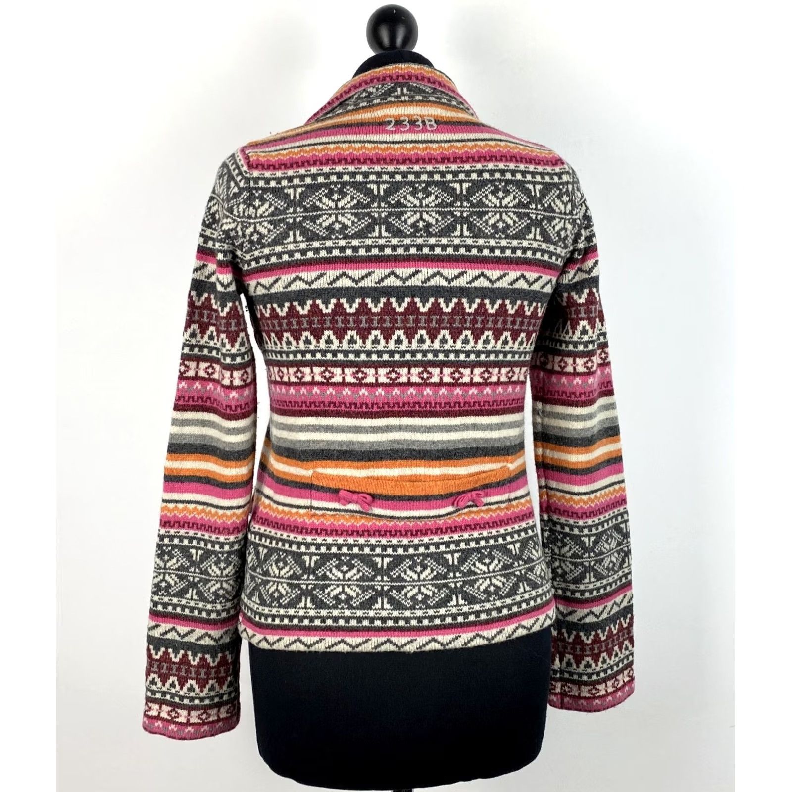 Vintage Odd Molly Cardigan Womens Wool Multicoloured Size 1 S Long Sleeve Wrap Robe 52 cm 31 cm 40 cm 60 cm Size XS / US 0-2 / IT 36-38 - 3 Thumbnail
