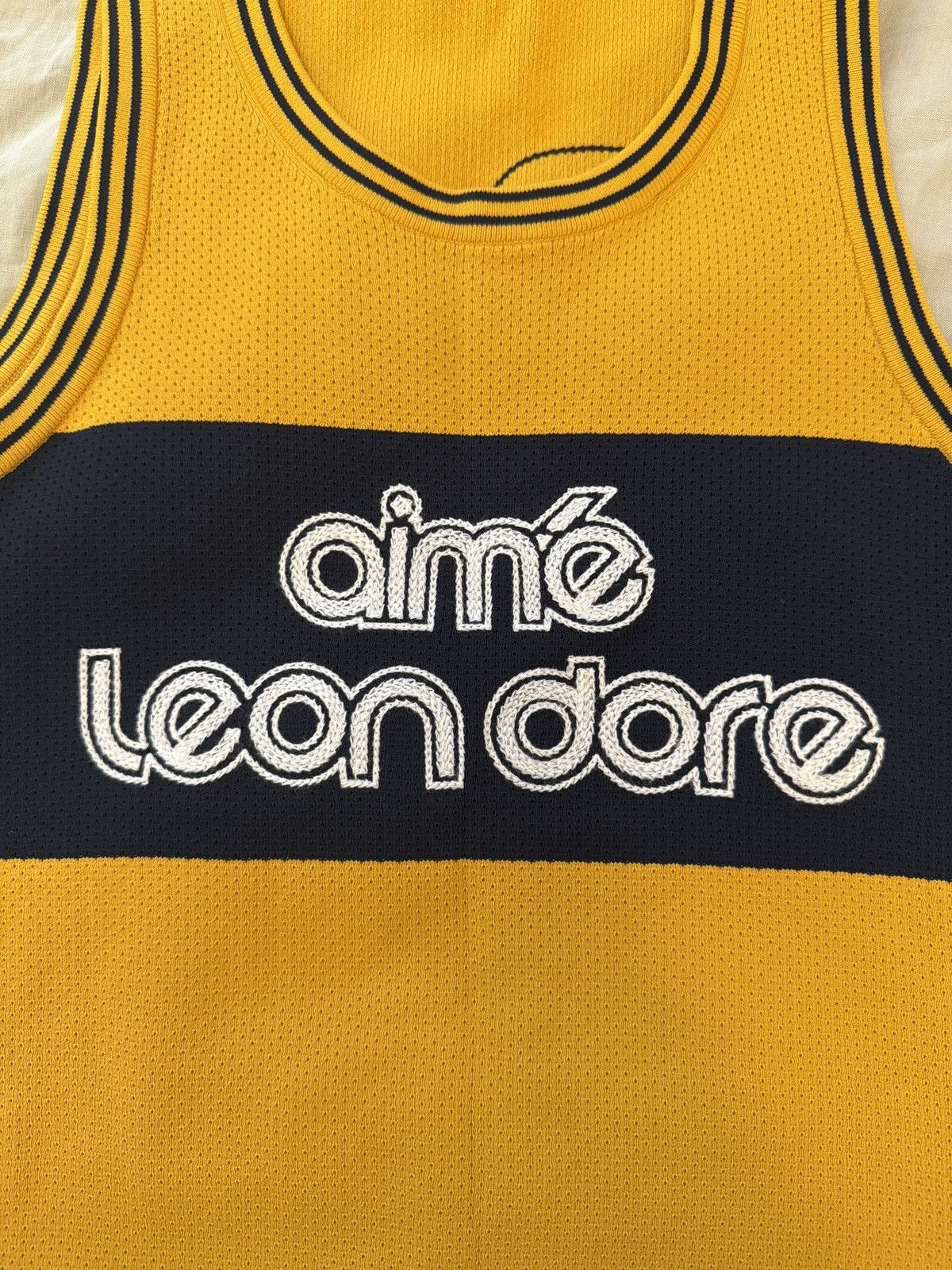 Aime Leon Dore Aime Leon Dore ALD Knit Basketball Jersey Yellow SS24 Size US M / EU 48-50 / 2 - 3 Thumbnail