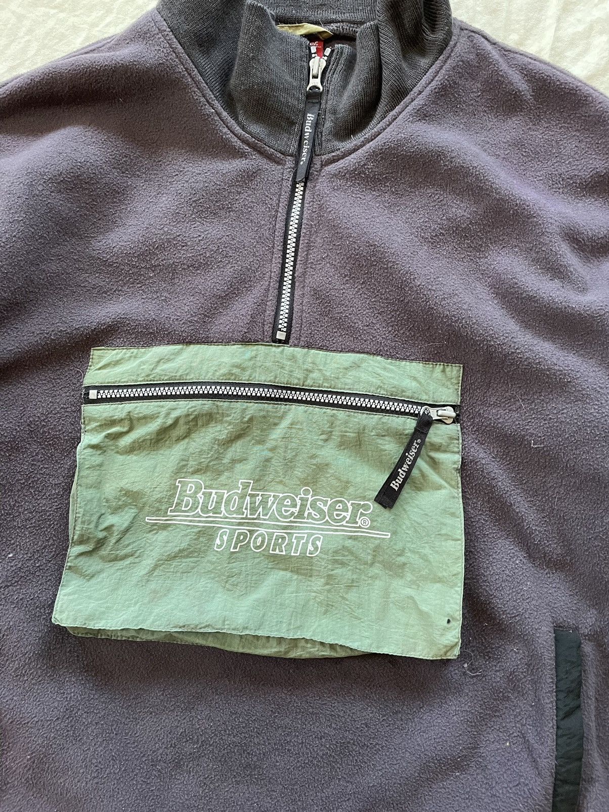 Budweiser × Vintage Vintage Budweiser Centre Pocket Distressed Jacket Size US L / EU 52-54 / 3 - 5 Thumbnail