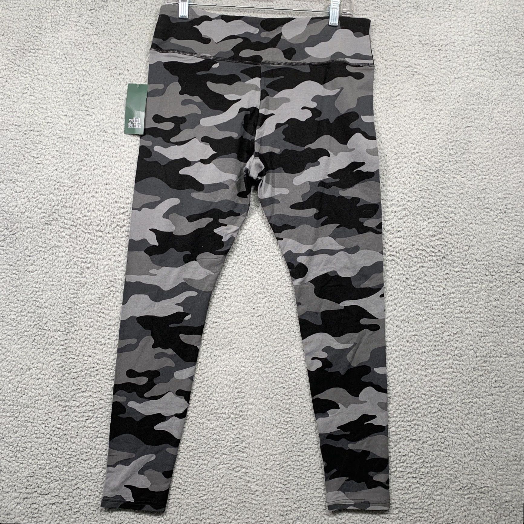 Vintage Wild Fable Women's High Rise Leggings Gray Camo Size Large NWT Top Pick for Yoga Workout NWT Size 36" / US 14 / IT 50 - 4 Thumbnail