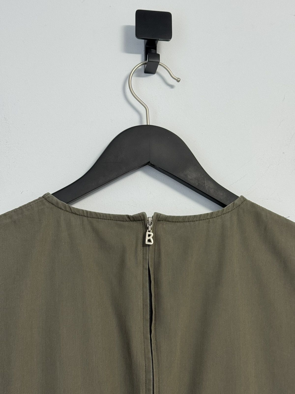 Bogner BOGNER Olive Green Shell Top Sleeveless Blouse Tank Shirt Size S / US 4 / IT 40 - 11 Thumbnail