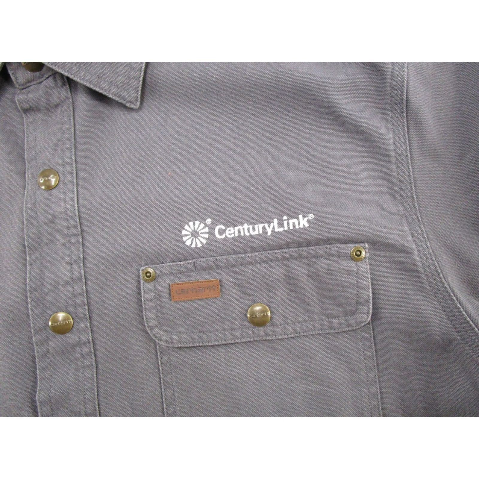 Carhartt Carhartt Jacket Mens M Gray Canvas Shirt Jacket Lined 100590 Workwear 90s Outdoor Pockets Size US M / EU 48-50 / 2 - 3 Thumbnail