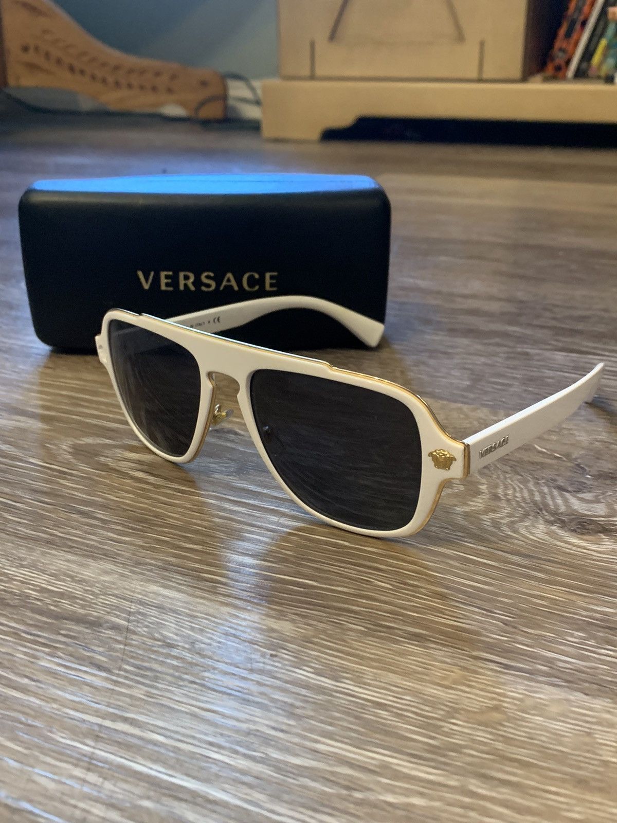 Versace NEW VERSACE VE2199 1002/87 SUNGLASSES VERSACE MOD 2199 WHITE Size ONE SIZE - 2 Thumbnail