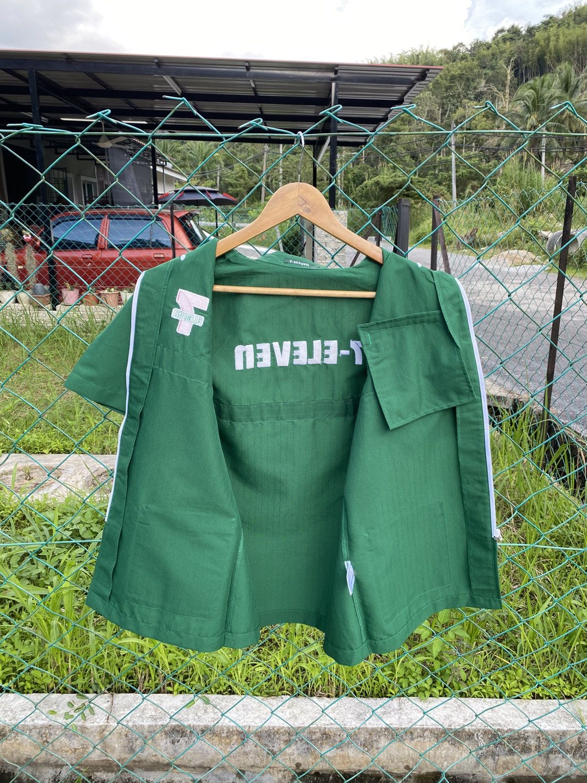 Japanese Brand Vintage 7-eleven woven spellout workshirt uniform Size US M / EU 48-50 / 2 - 3 Thumbnail