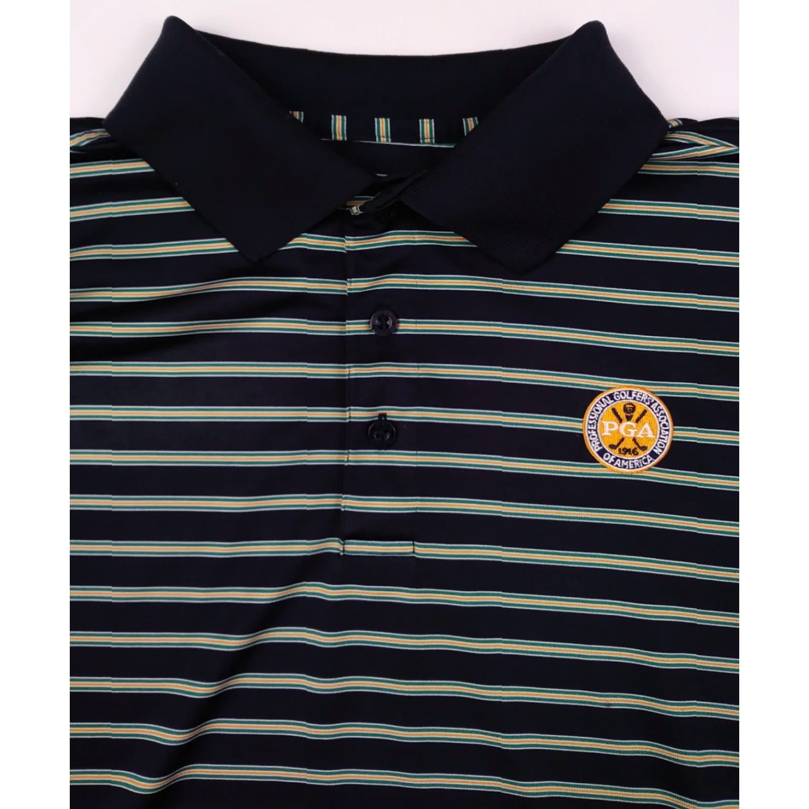 Vintage PGA Performance Polo Shirt Mens Medium Blue Orange Short Sleeve Polo Shirt Size US M / EU 48-50 / 2 - 2 Thumbnail