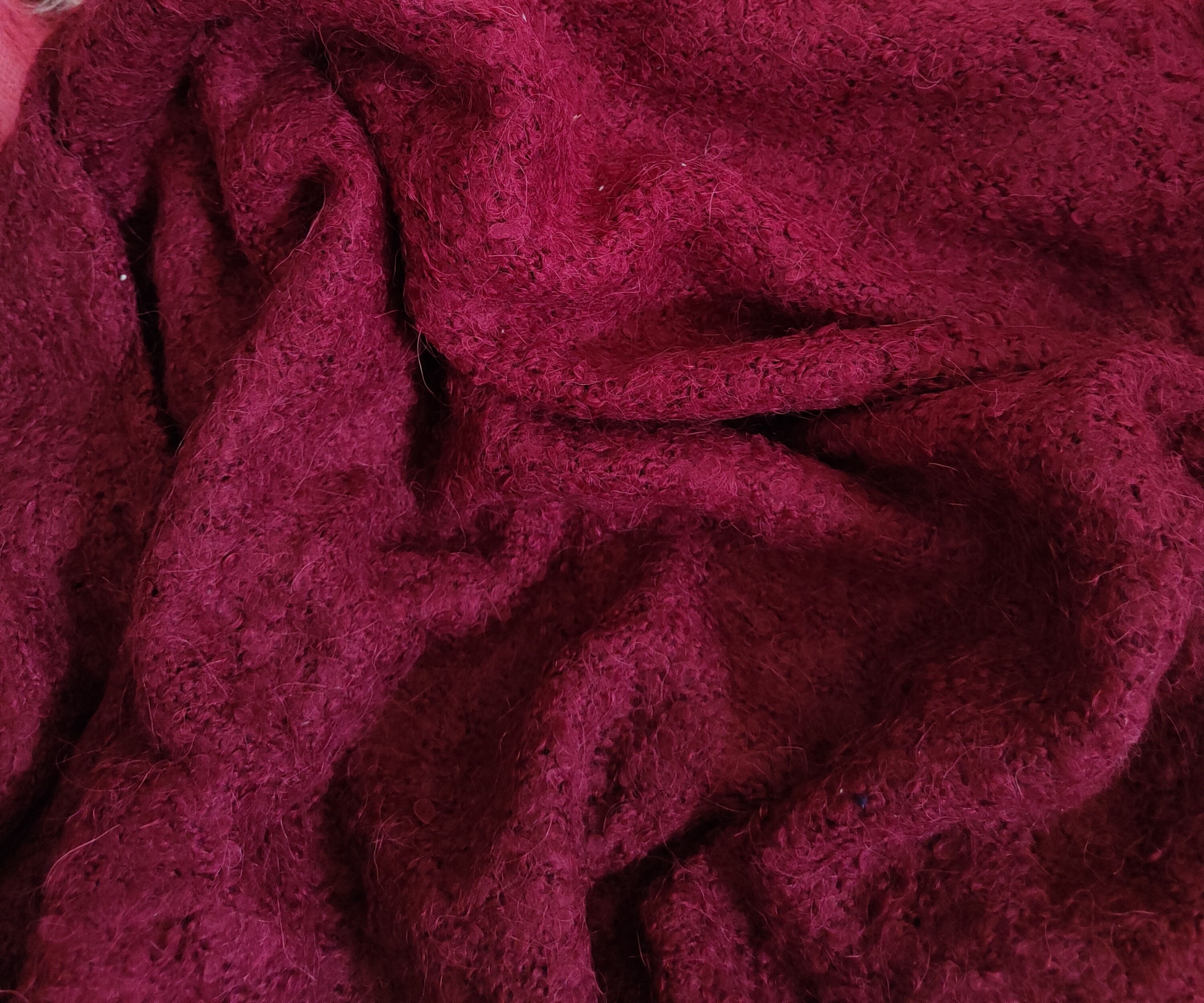 Aran Isles Knitwear Lowrys Farm Maroon Fur Mohair Knitwear #S2022 Size L / US 10 / IT 46 - 10 Thumbnail