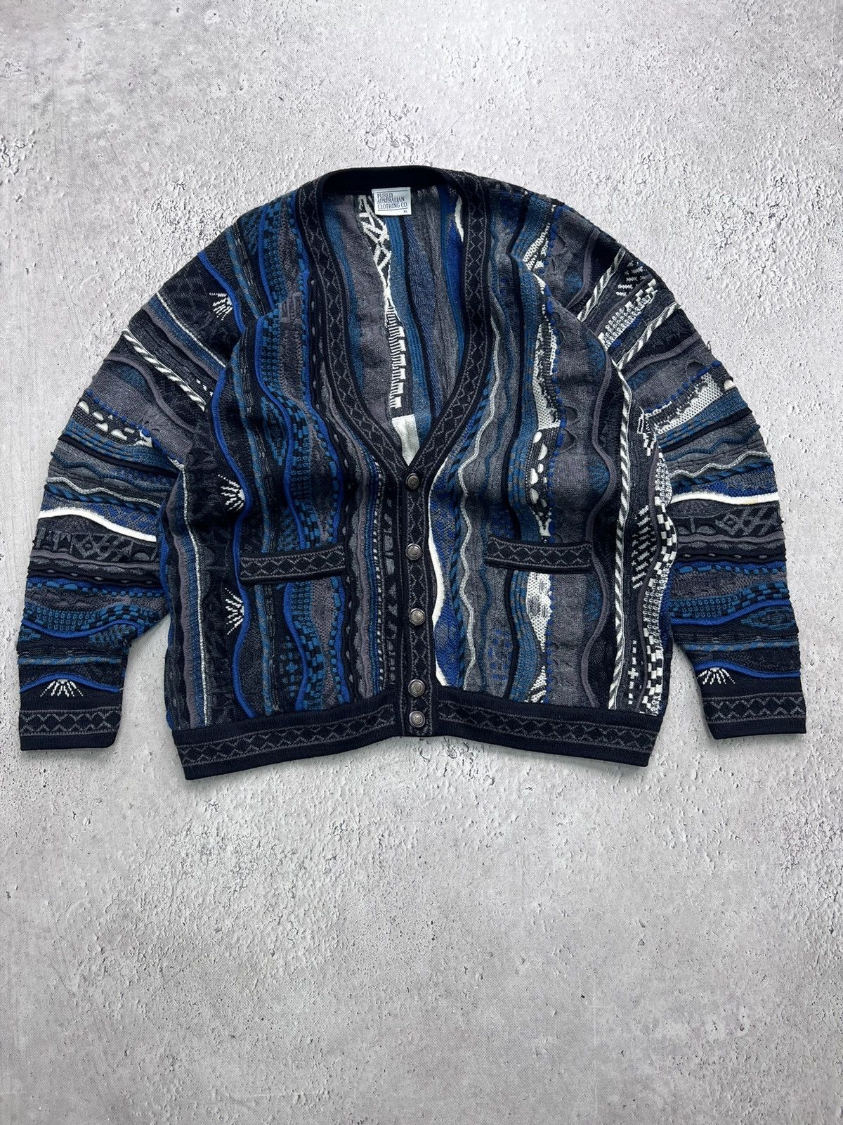 Carlo Colucci × Coogi × Vintage Rare Vintage CARLO COLUCCI Cardigan Sweater Coogi Size US XL / EU 56 / 4 - 1 Thumbnail