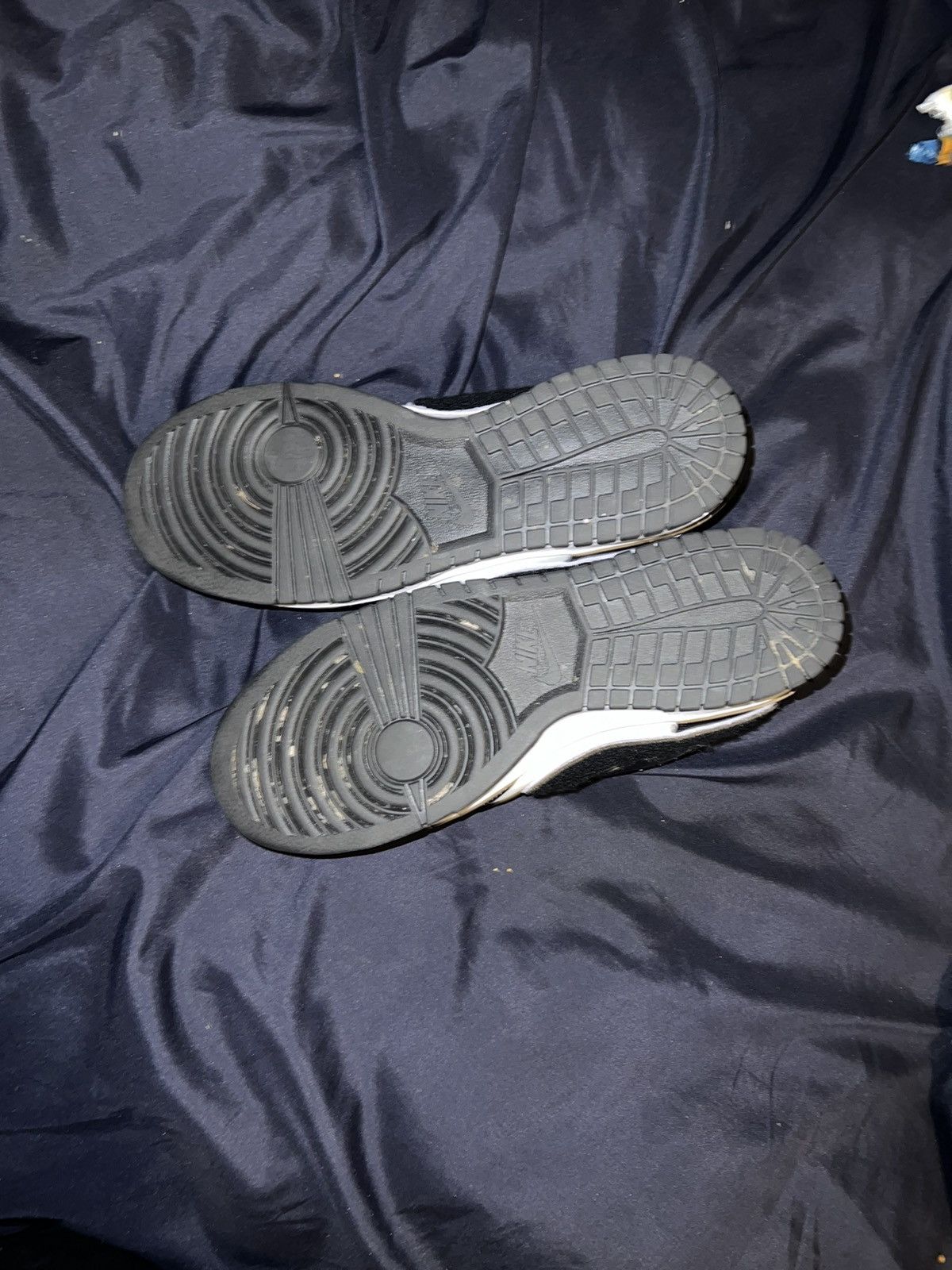 Nike Nike Dunk Chenille Swoosh Black Grey Fog Size 10 Size US 10 / EU 43 - 3 Thumbnail