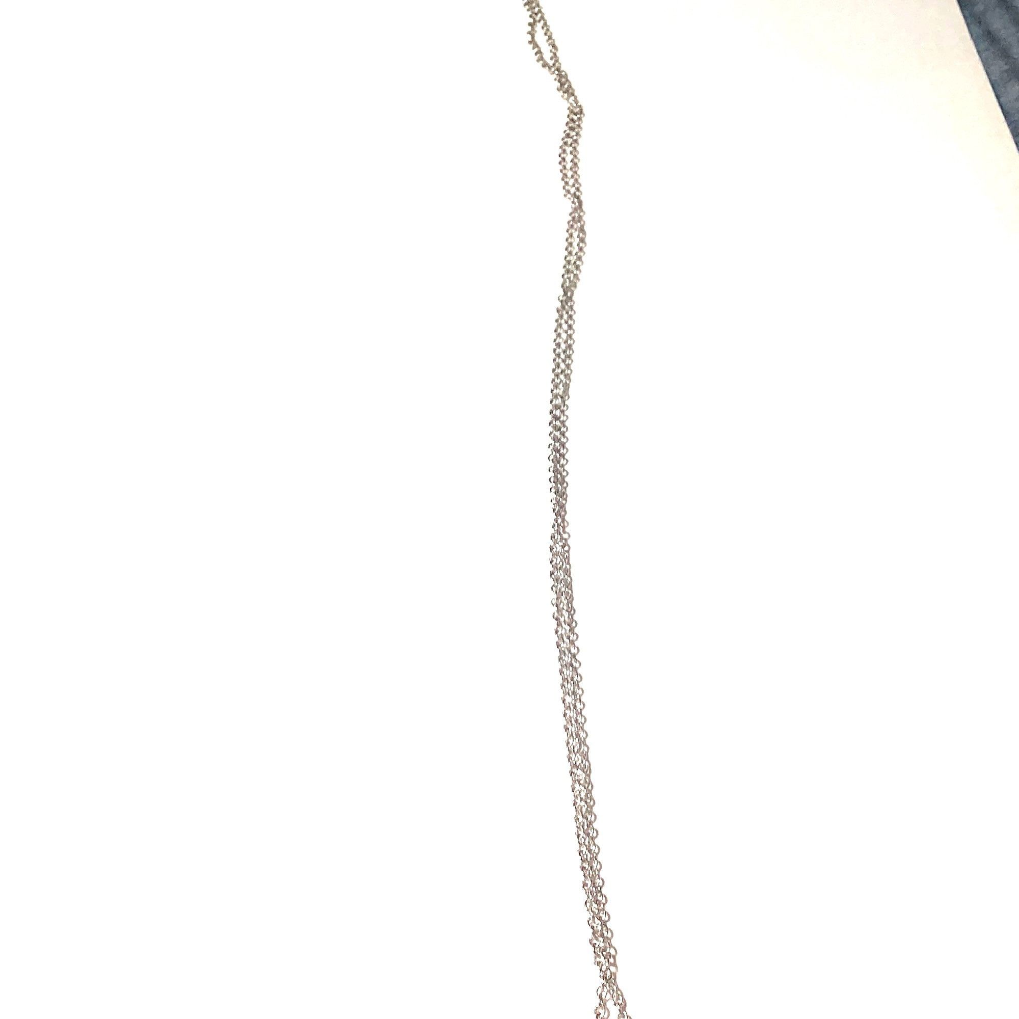 Other Sterling Silver Chain Necklace With Teardrop Amethyst Pendan Size ONE SIZE - 4 Thumbnail